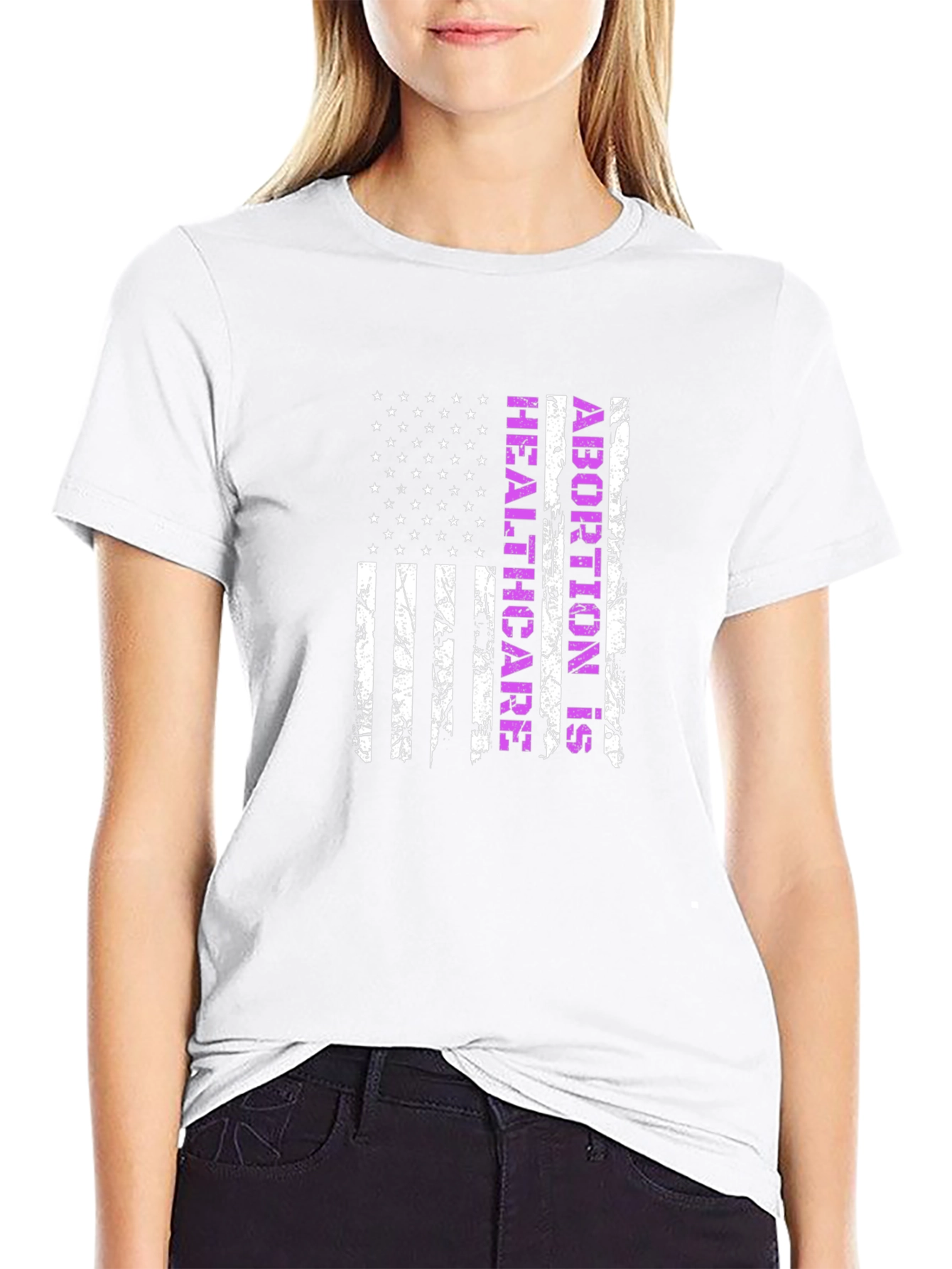 Abortion is Healthcare USA Flag T-Shirt