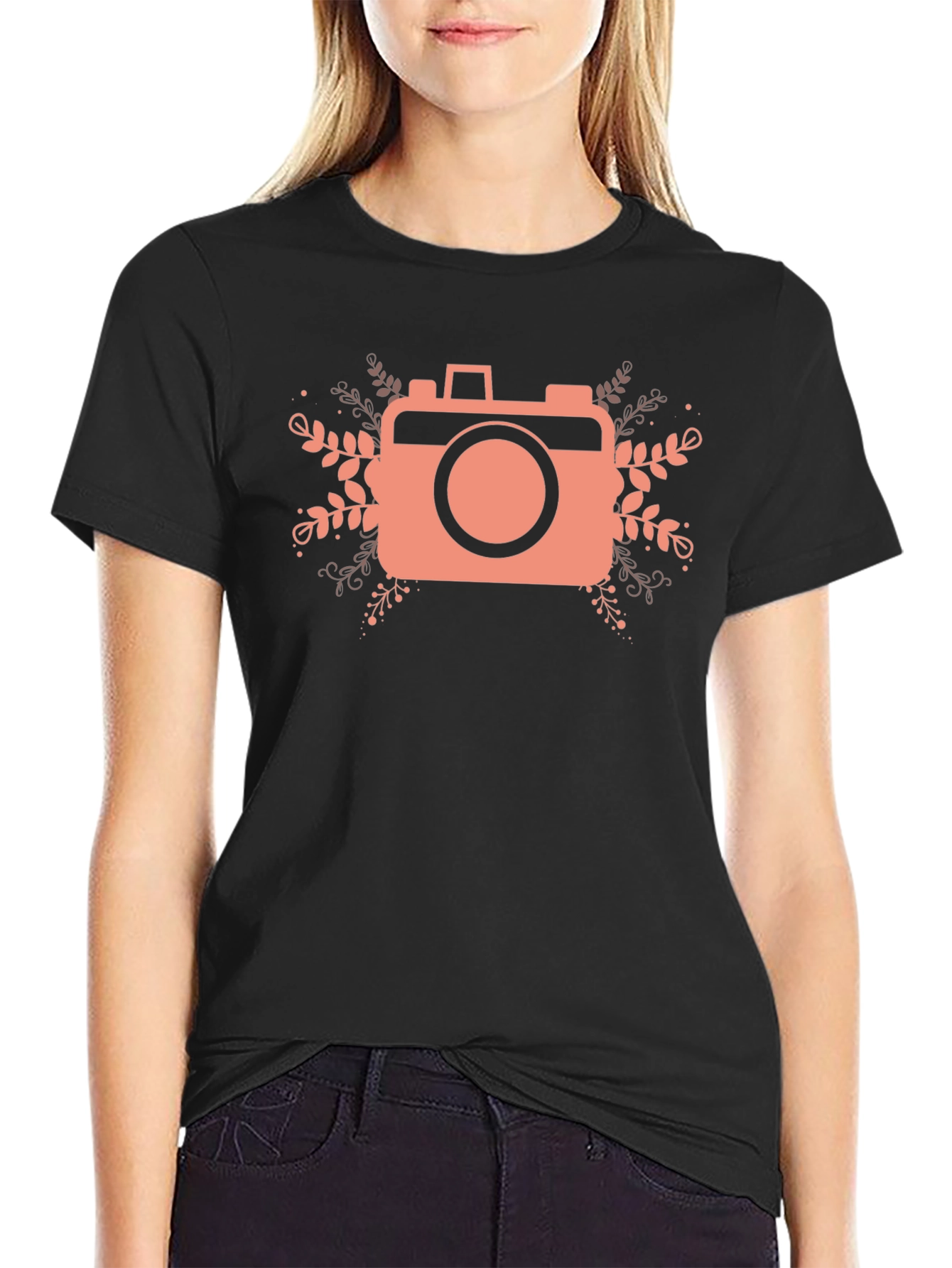 Camera Graphic Tee - Black Cotton