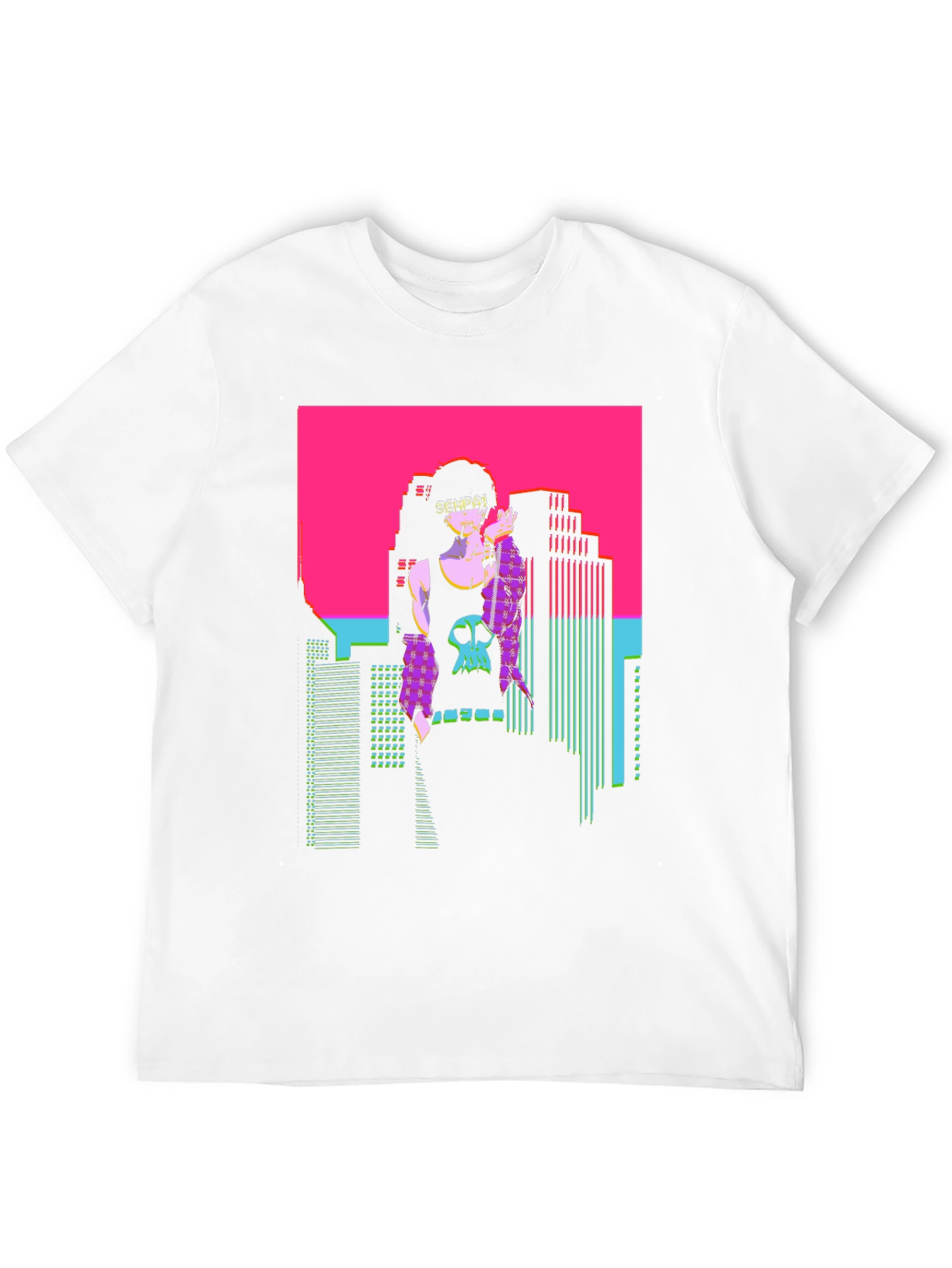 Vaporwave Senpai T-Shirt - Retro Anime Graphic Tee