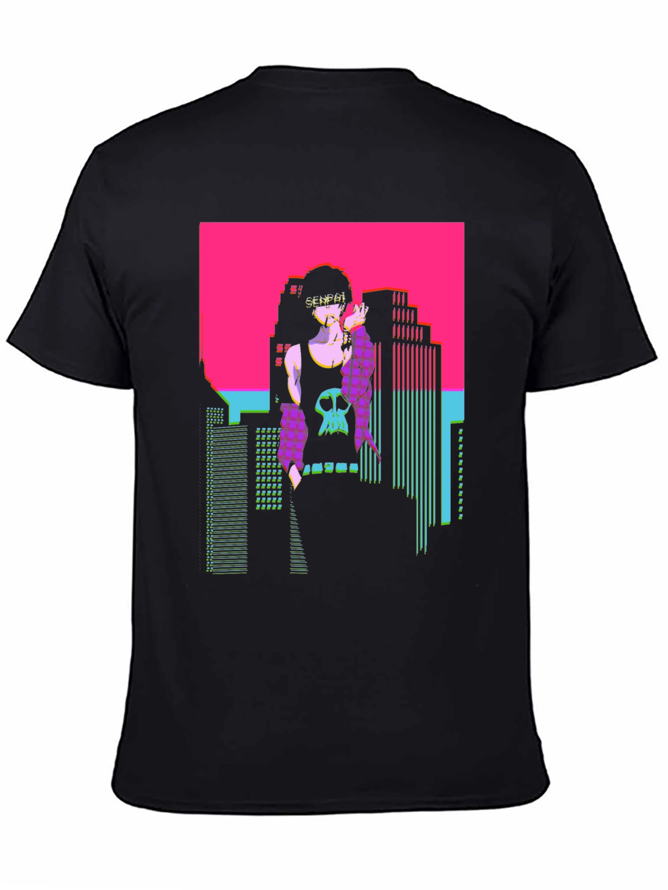 Vaporwave Senpai T-Shirt - Retro Anime Graphic Tee