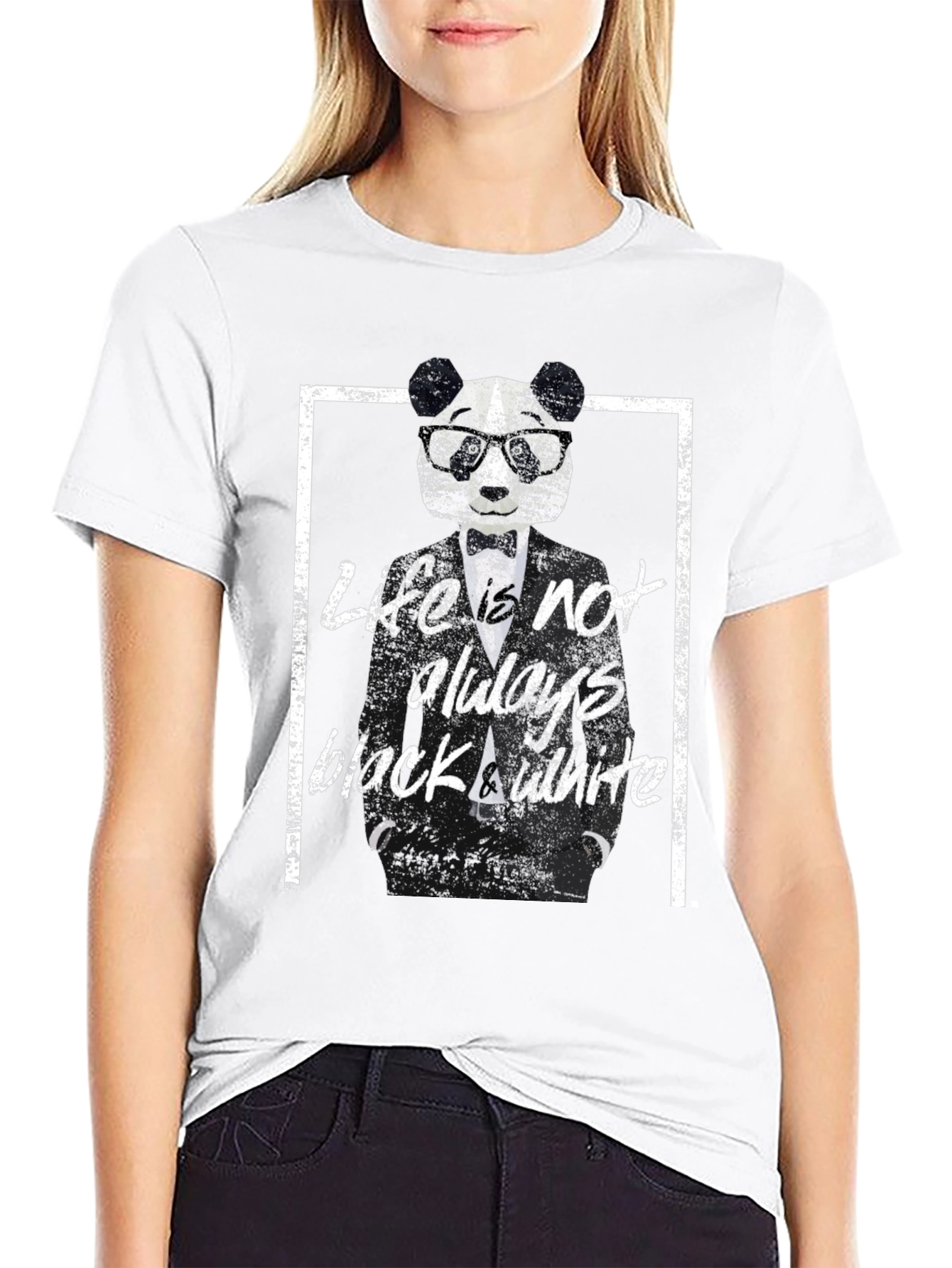 Lifes Not Always Black & White Panda Bear T-Shirt