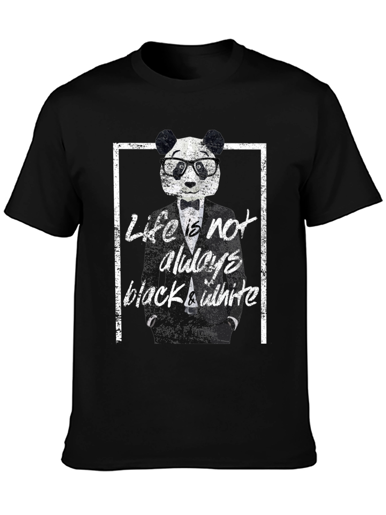 Lifes Not Always Black & White Panda Bear T-Shirt