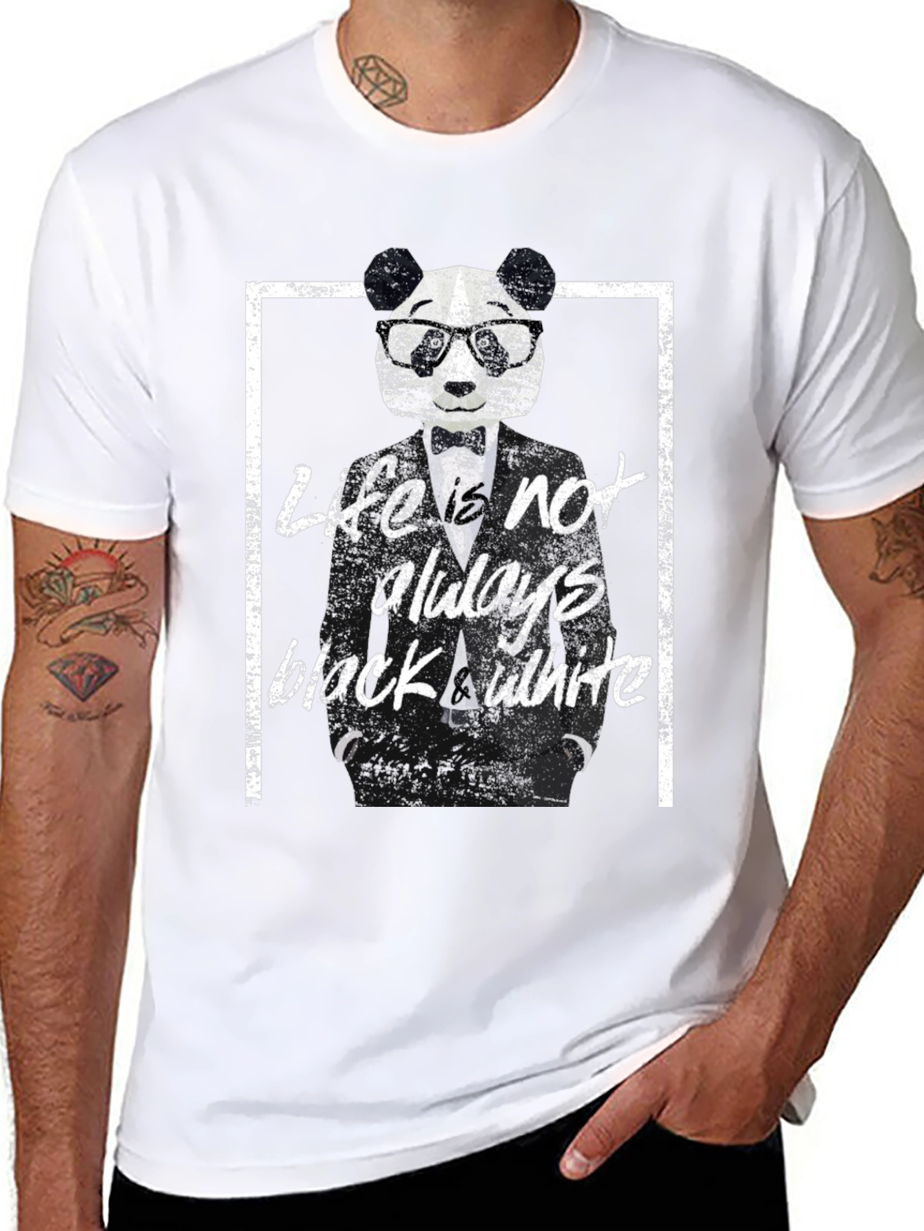 Lifes Not Always Black & White Panda Bear T-Shirt