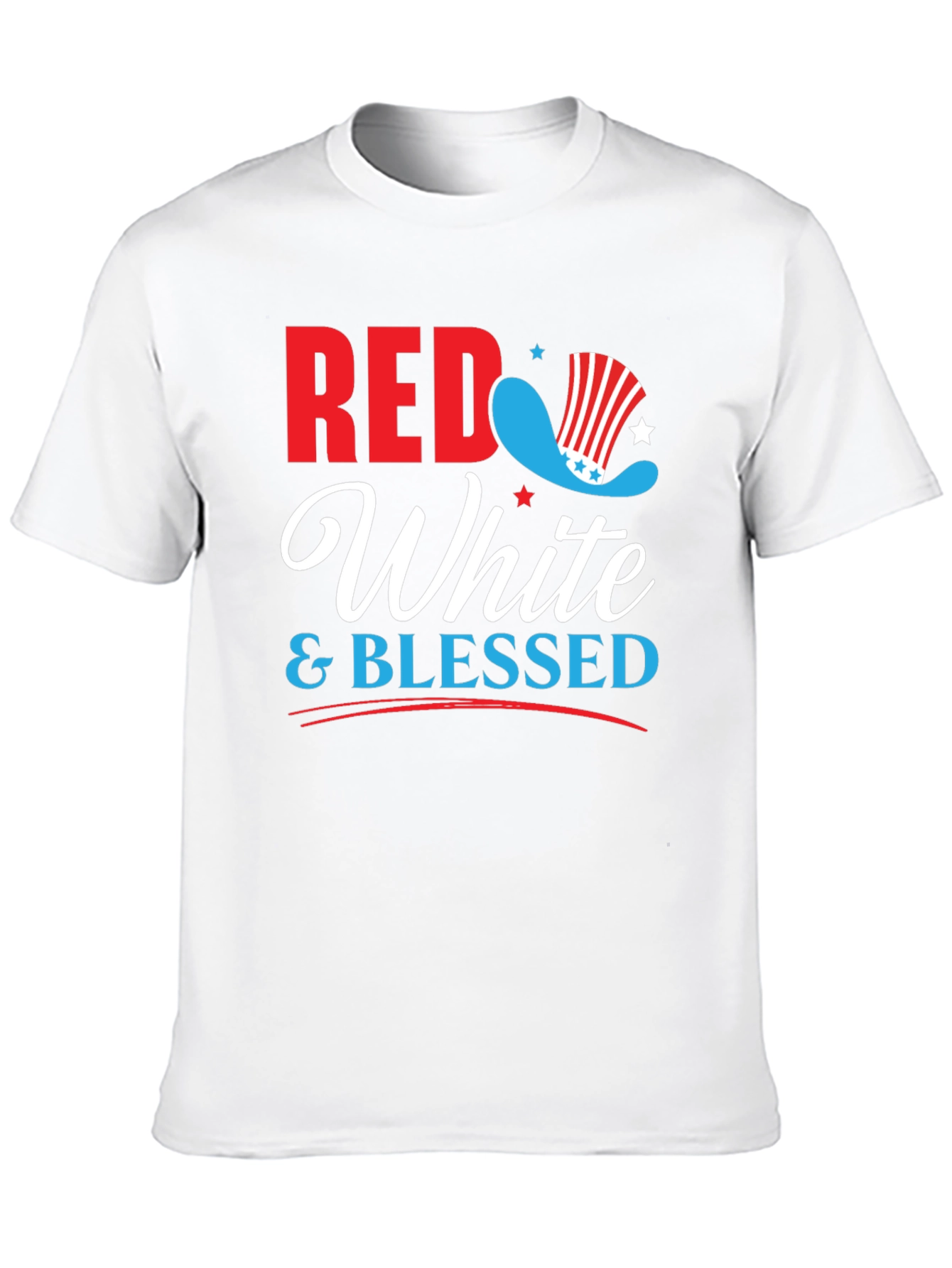 Red White & Blessed Patriotic Graphic Tee