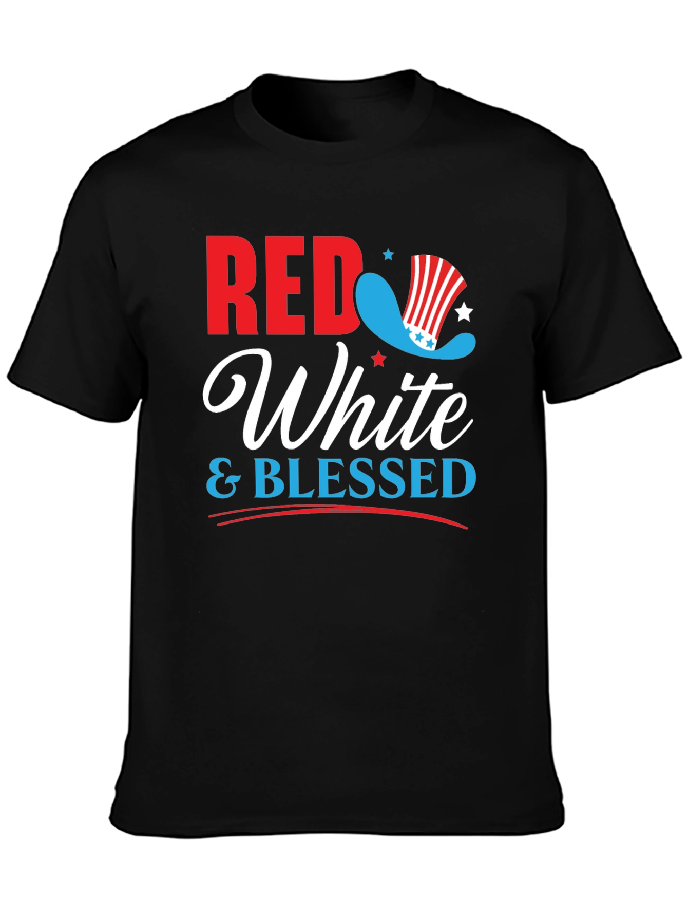 Red White & Blessed Patriotic Graphic Tee