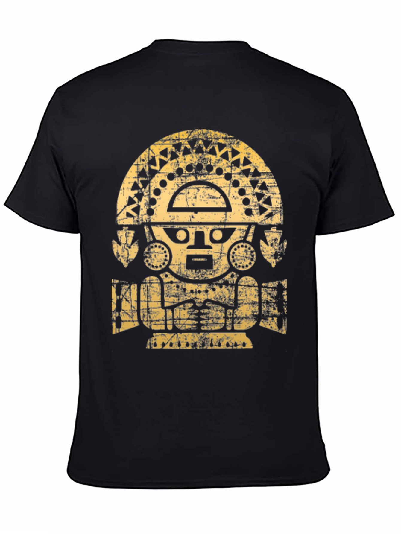 Inca Sun God Graphic T-Shirt - Black