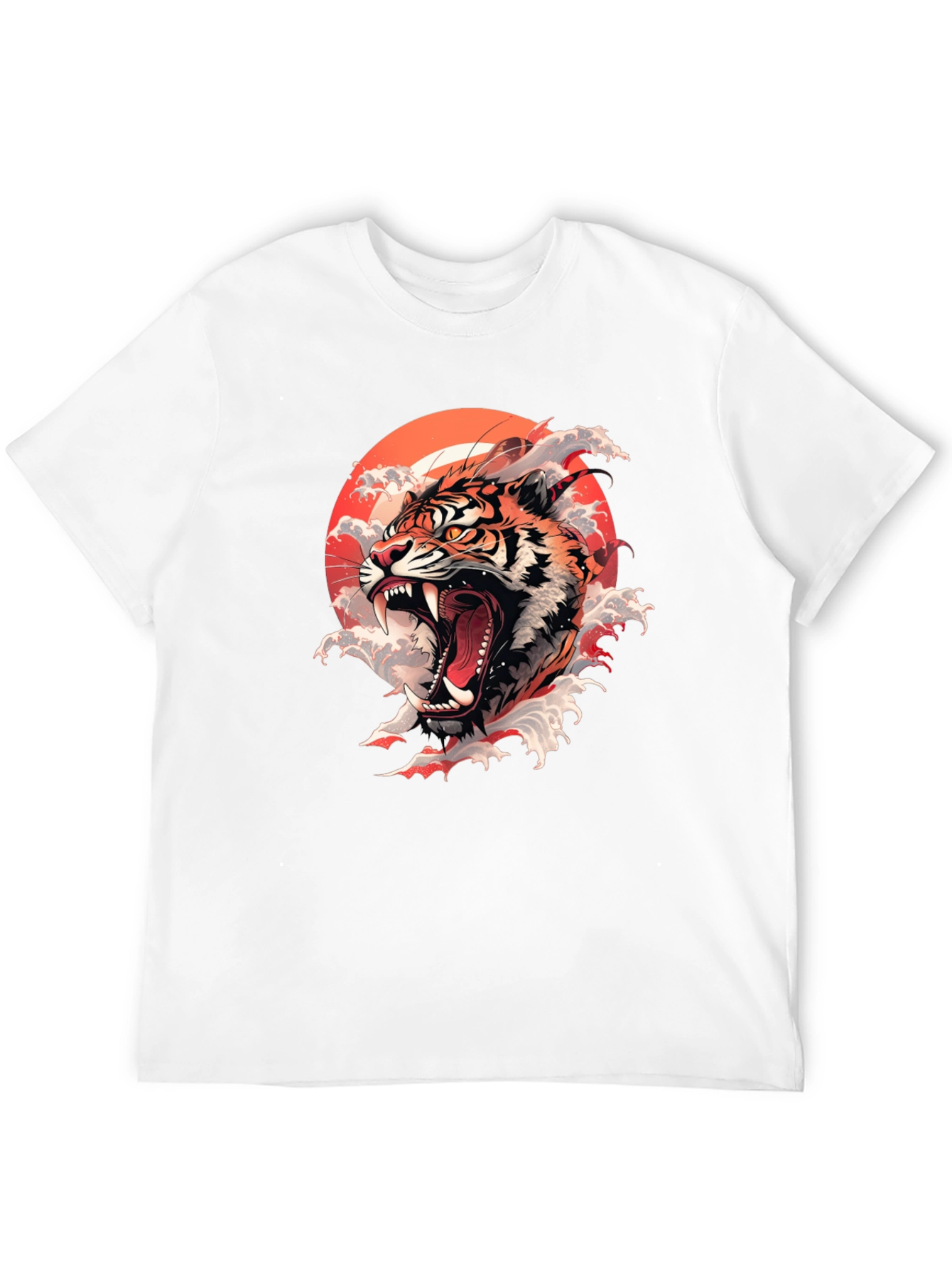 Tiger Roar Graphic Print Black Tee