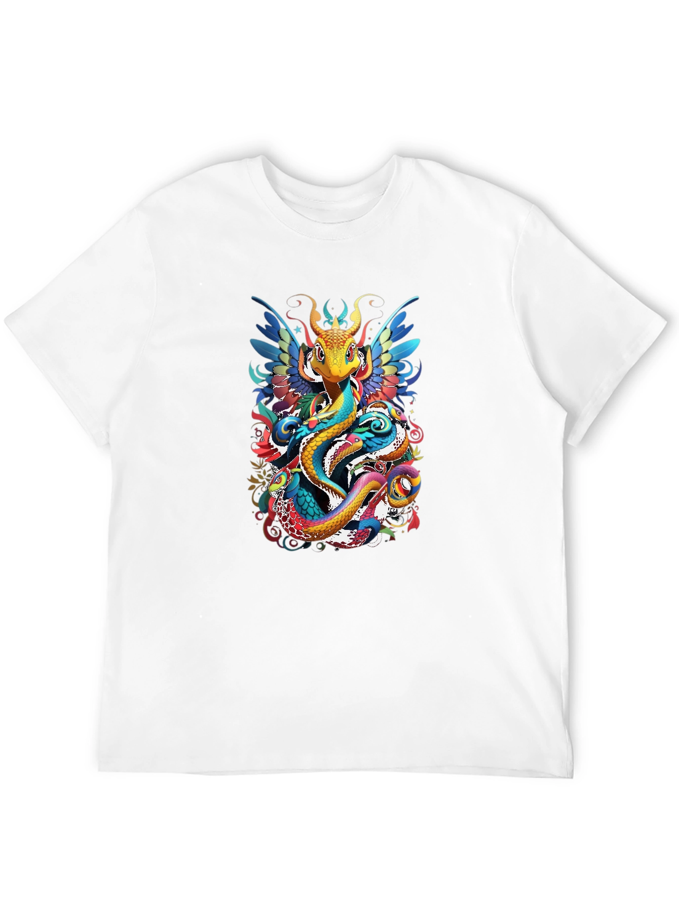 Fantasy Dragon Graphic Tee - Artistic Design