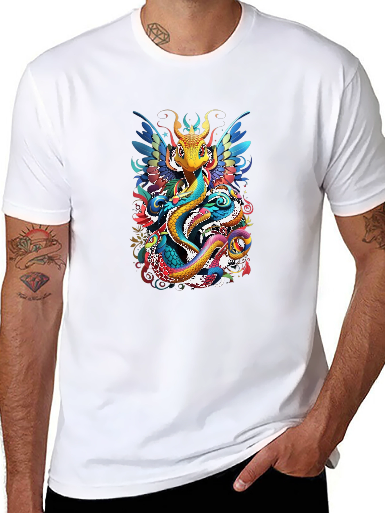 Fantasy Dragon Graphic Tee - Artistic Design