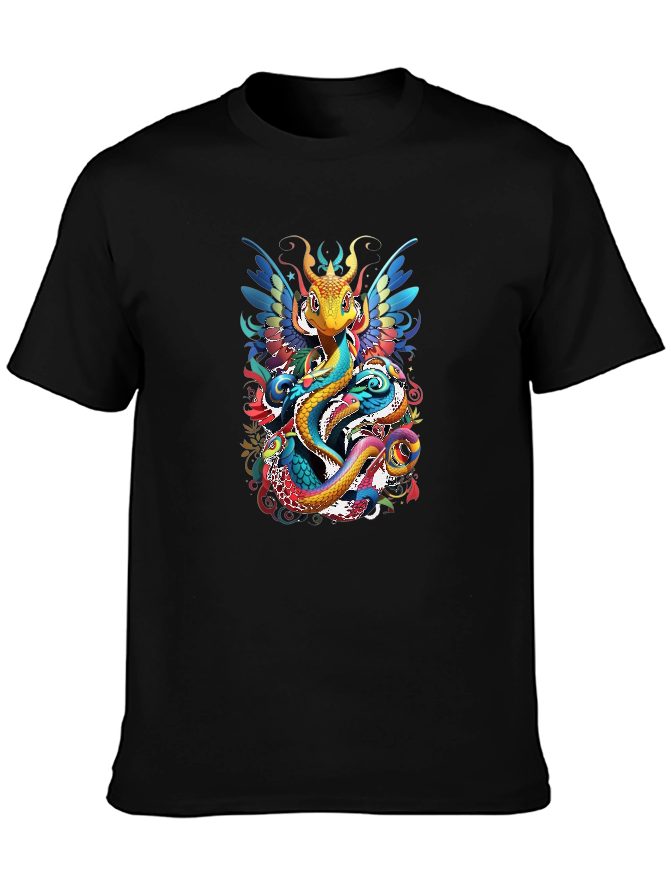 Fantasy Dragon Graphic Tee - Artistic Design