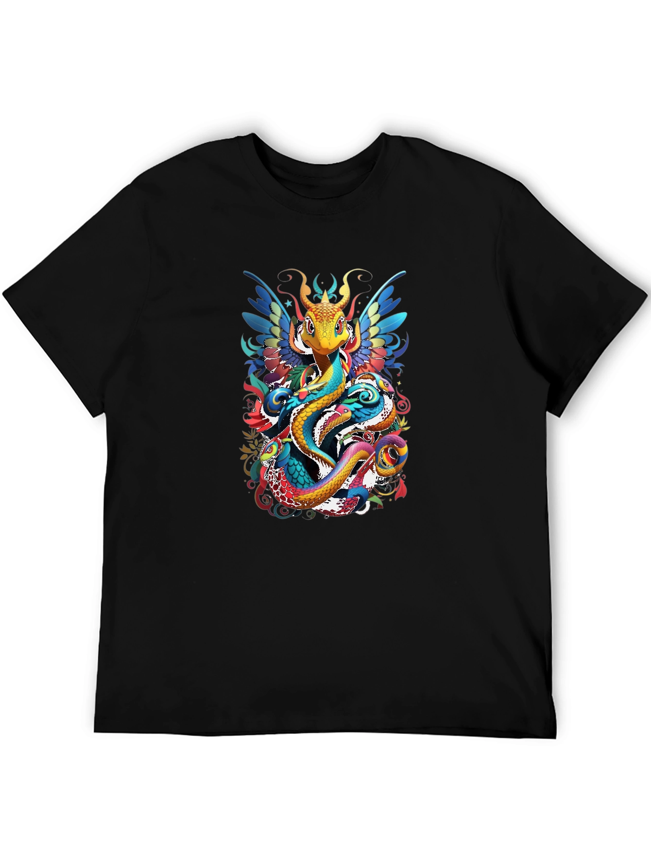 Fantasy Dragon Graphic Tee - Artistic Design