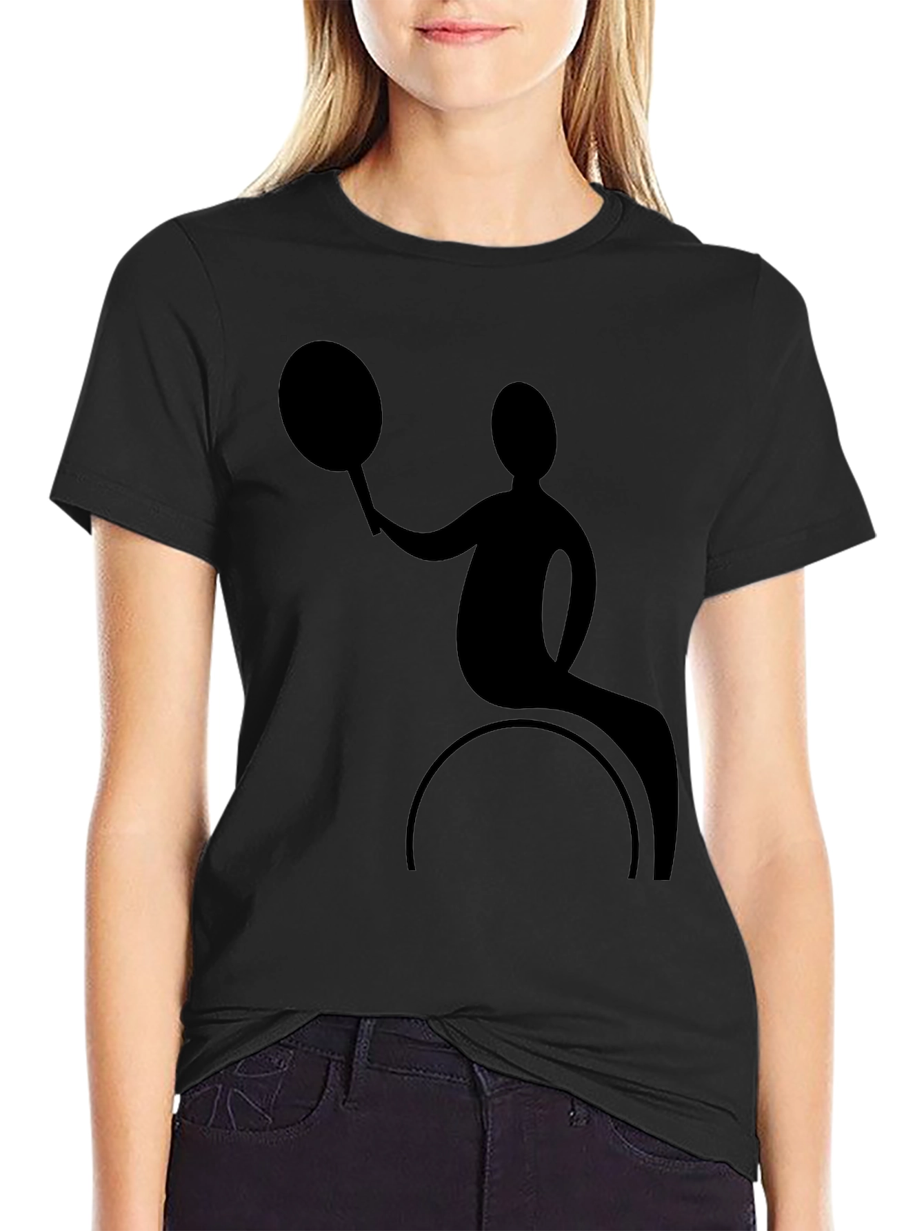 Wheelchair Tennis Graphic Tee - Black
