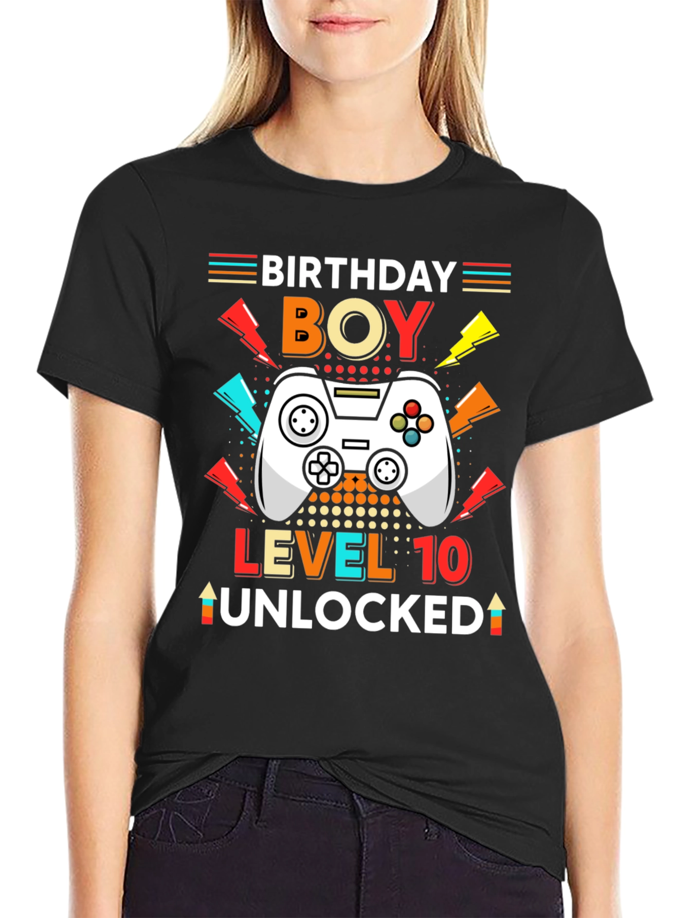 Birthday Boy Level 10 Unlocked Gamer T-Shirt