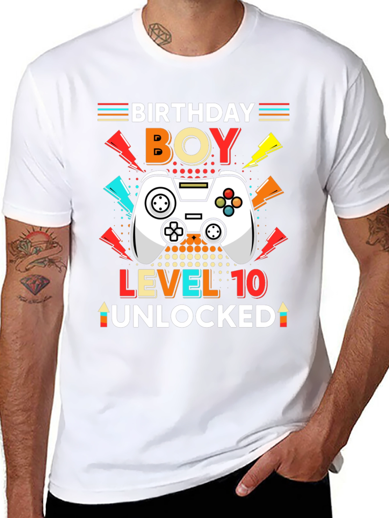 Birthday Boy Level 10 Unlocked Gamer T-Shirt