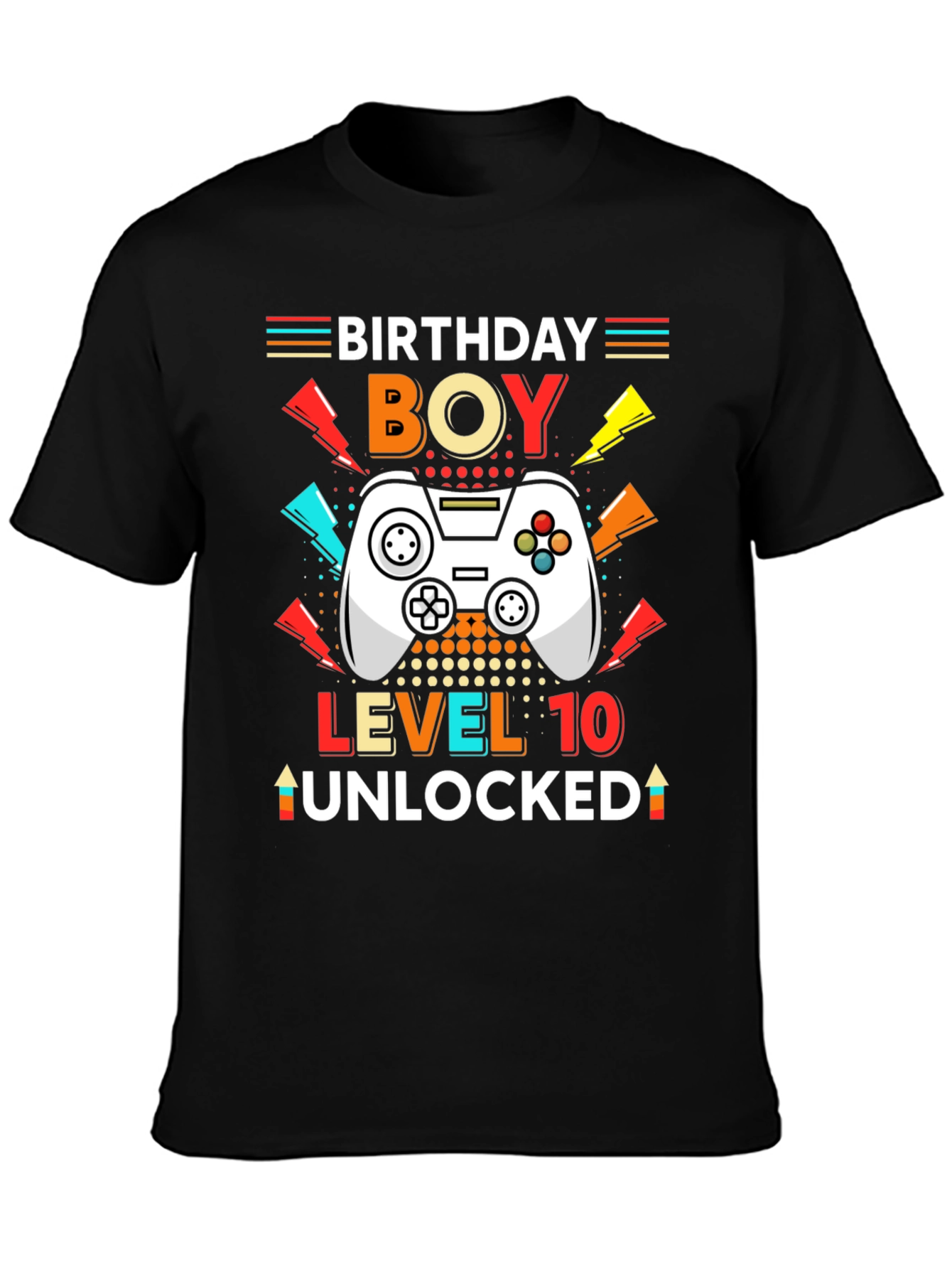 Birthday Boy Level 10 Unlocked Gamer T-Shirt