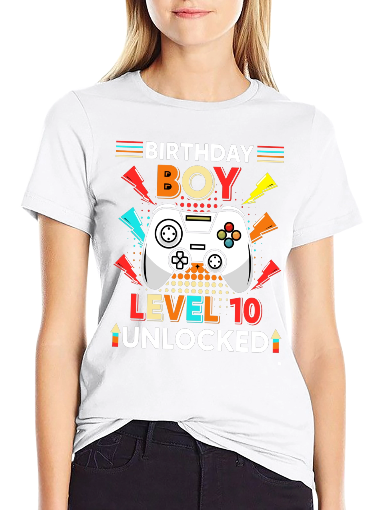 Birthday Boy Level 10 Unlocked Gamer T-Shirt