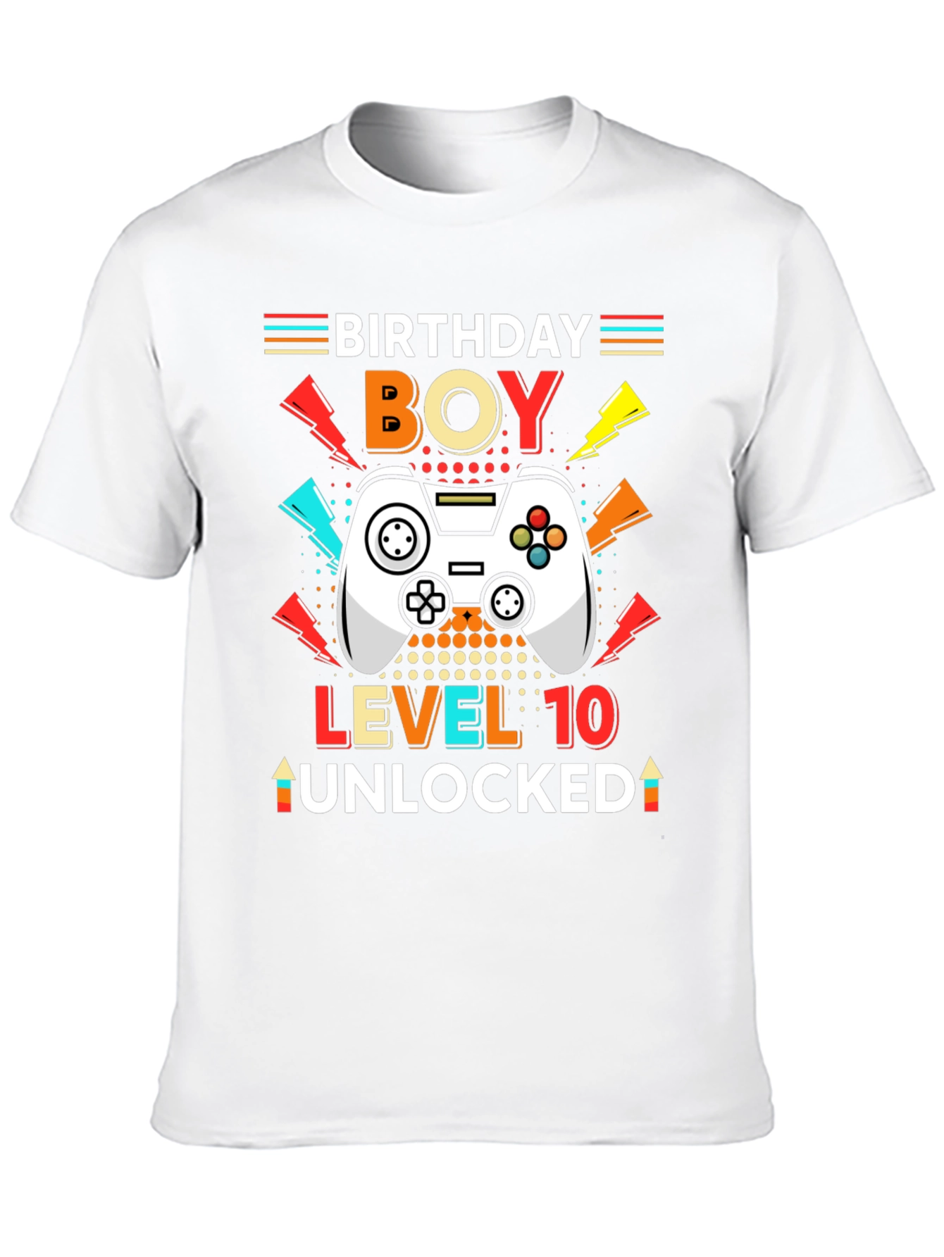 Birthday Boy Level 10 Unlocked Gamer T-Shirt