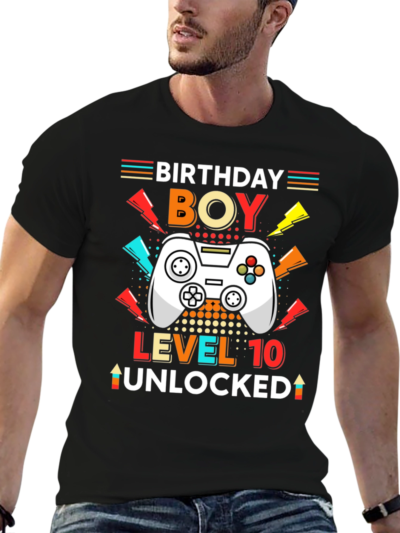 Birthday Boy Level 10 Unlocked Gamer T-Shirt