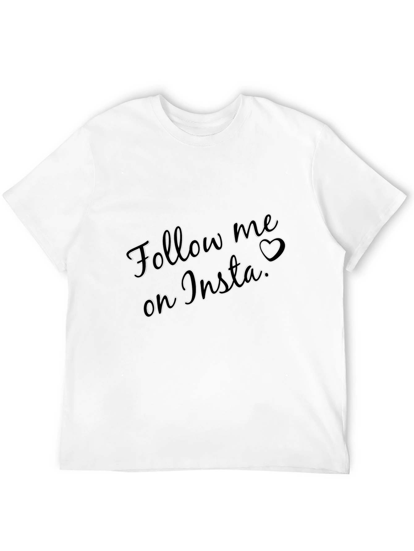Follow Me On Insta T-Shirt - Black