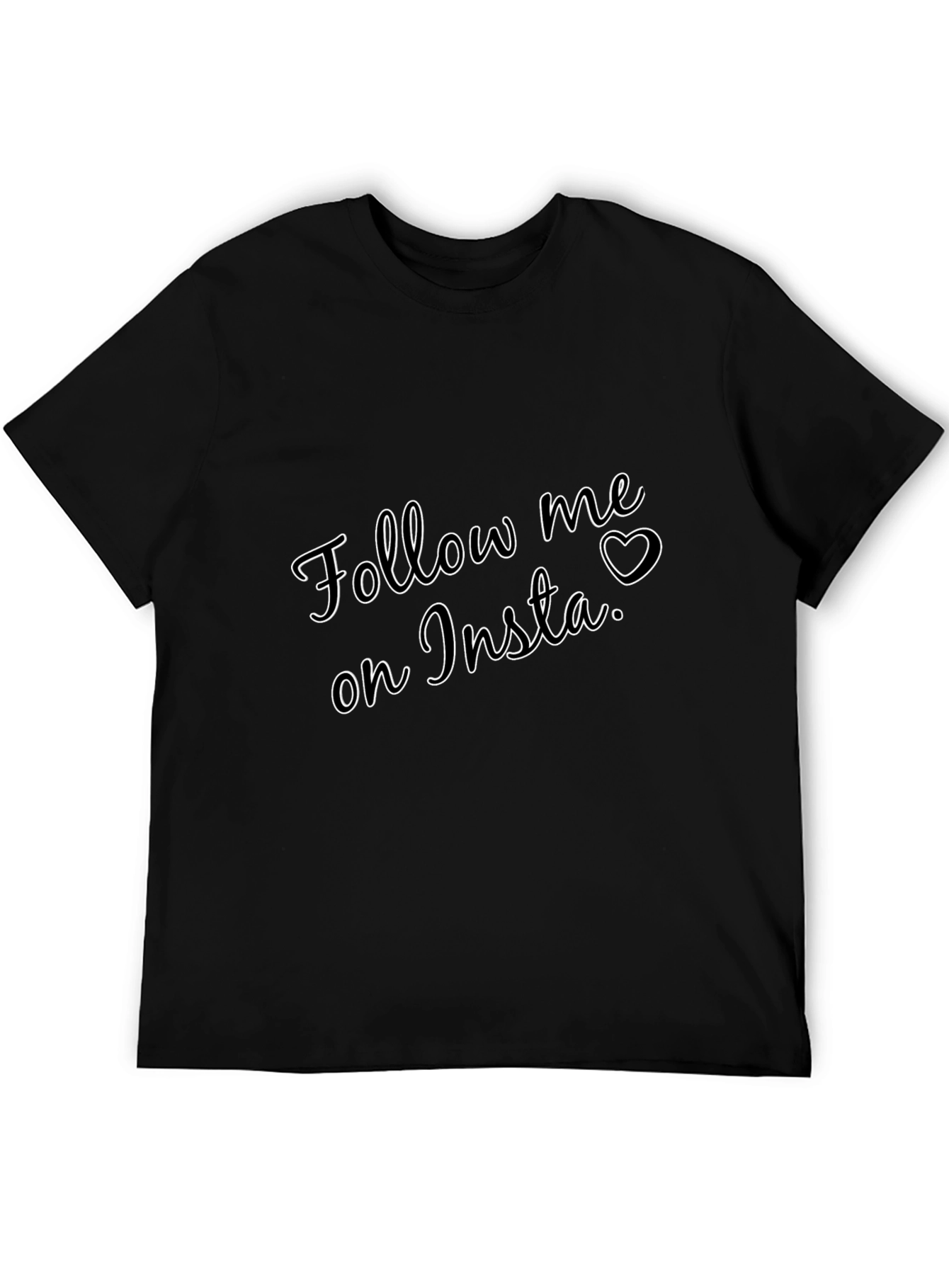 Follow Me On Insta T-Shirt - Black