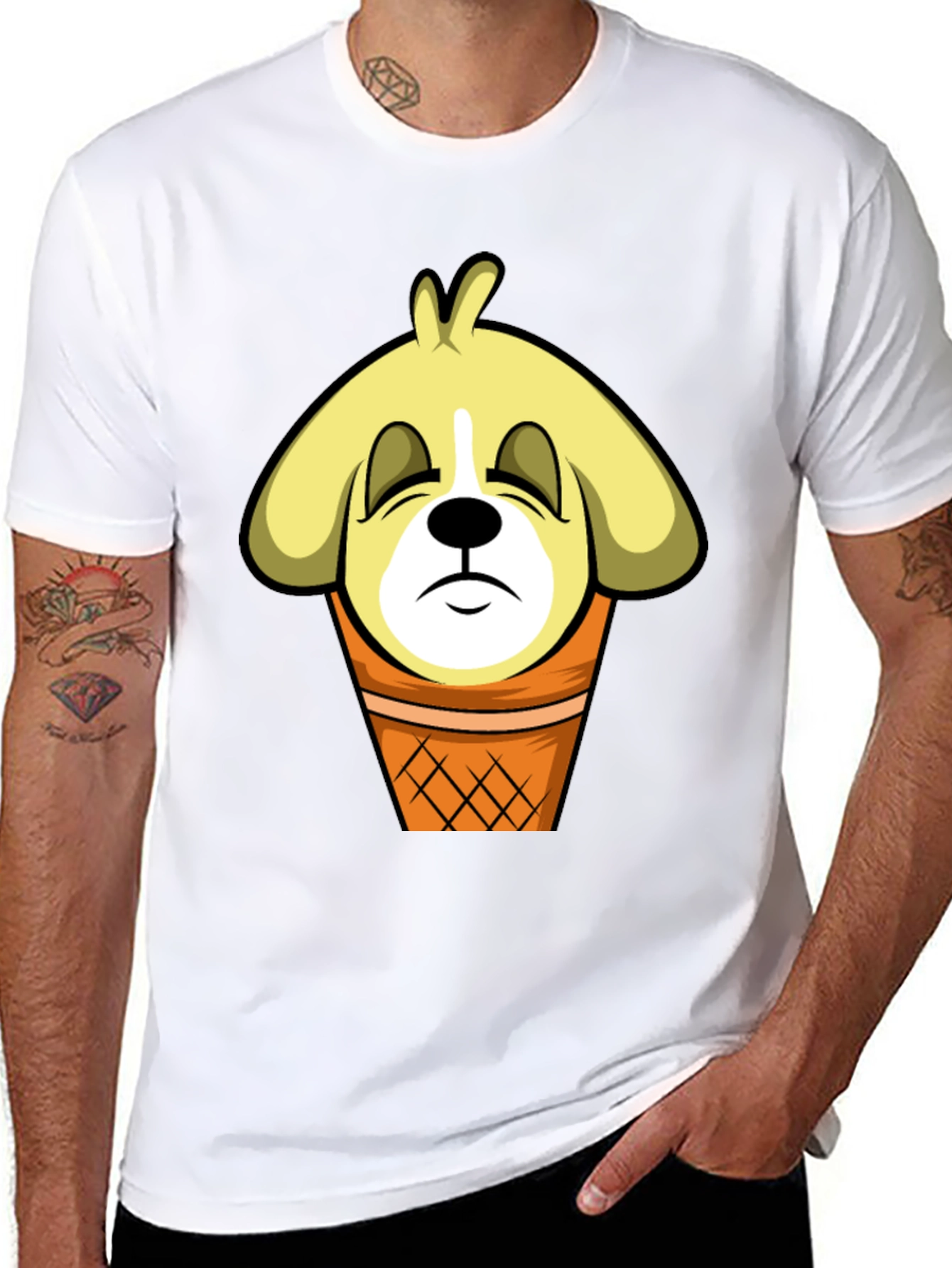 Funny Dog Ice Cream Cone T-Shirt