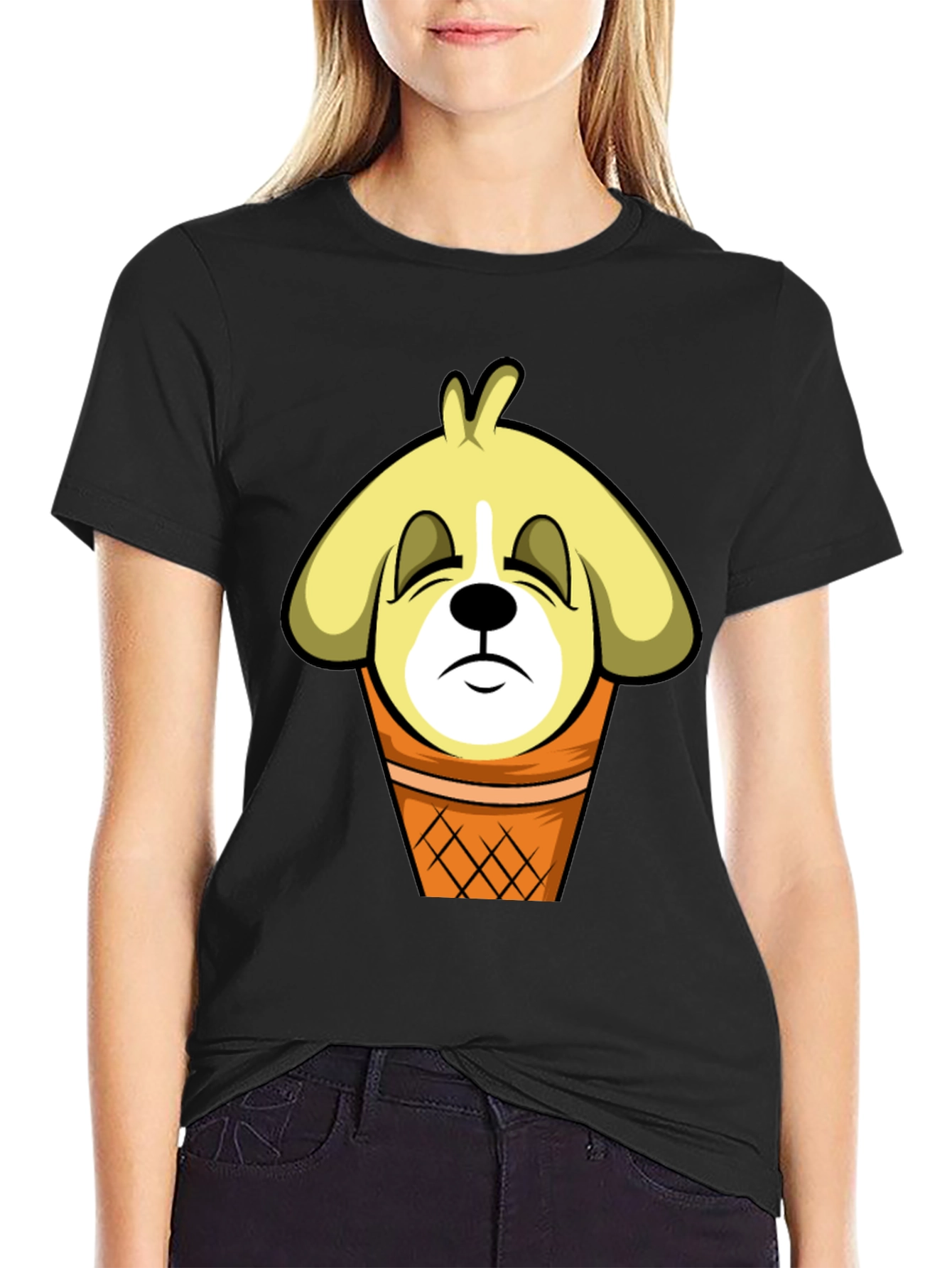 Funny Dog Ice Cream Cone T-Shirt