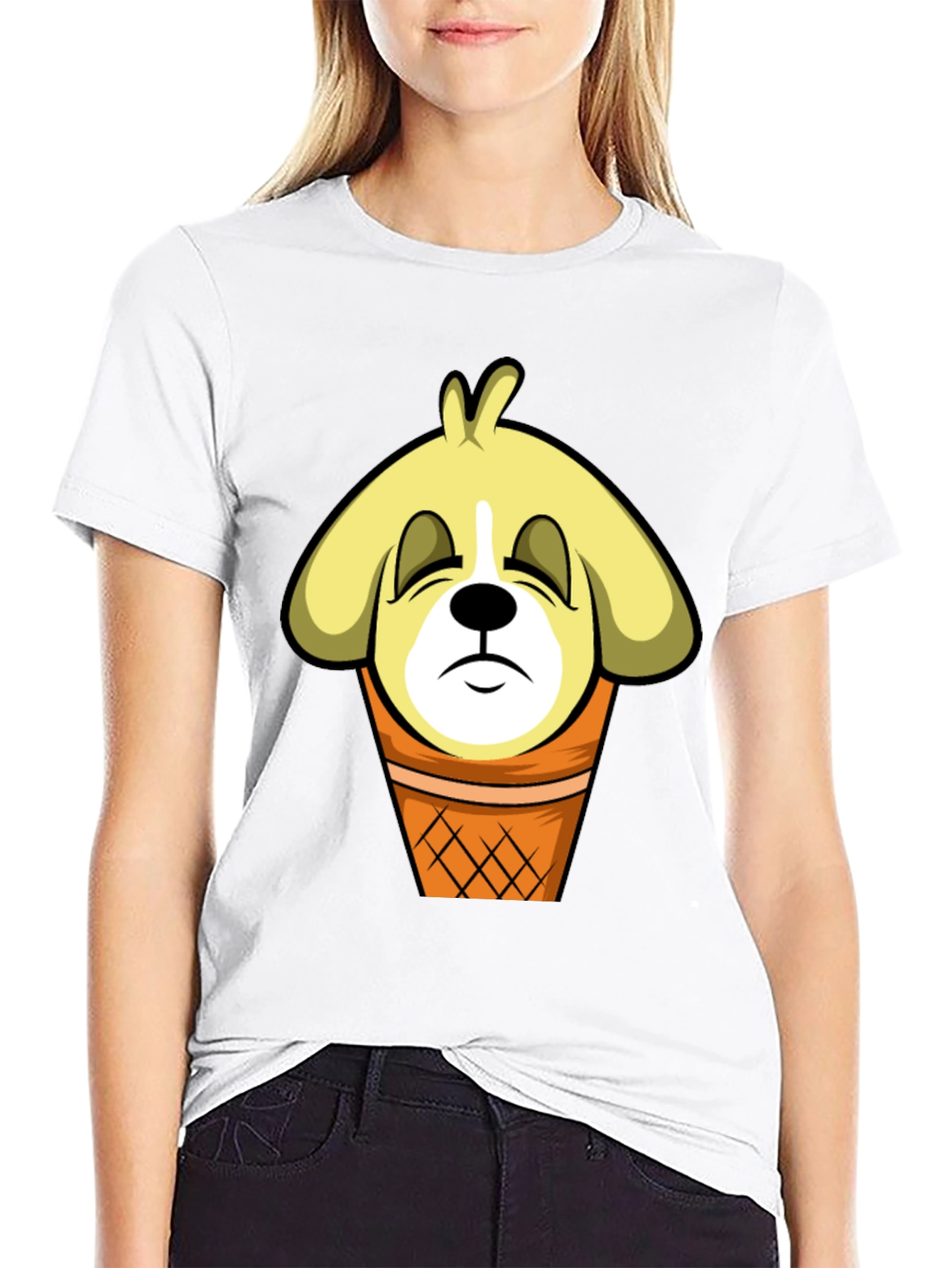 Funny Dog Ice Cream Cone T-Shirt