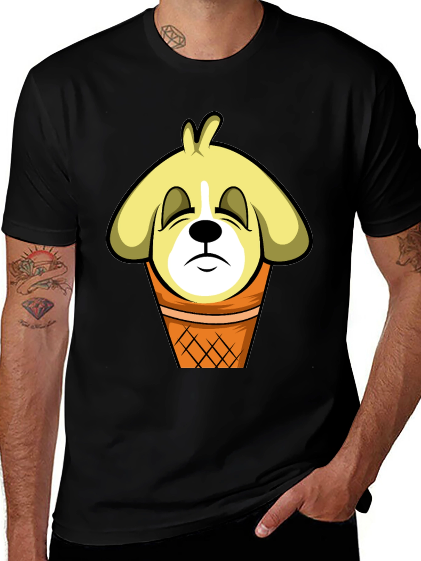 Funny Dog Ice Cream Cone T-Shirt