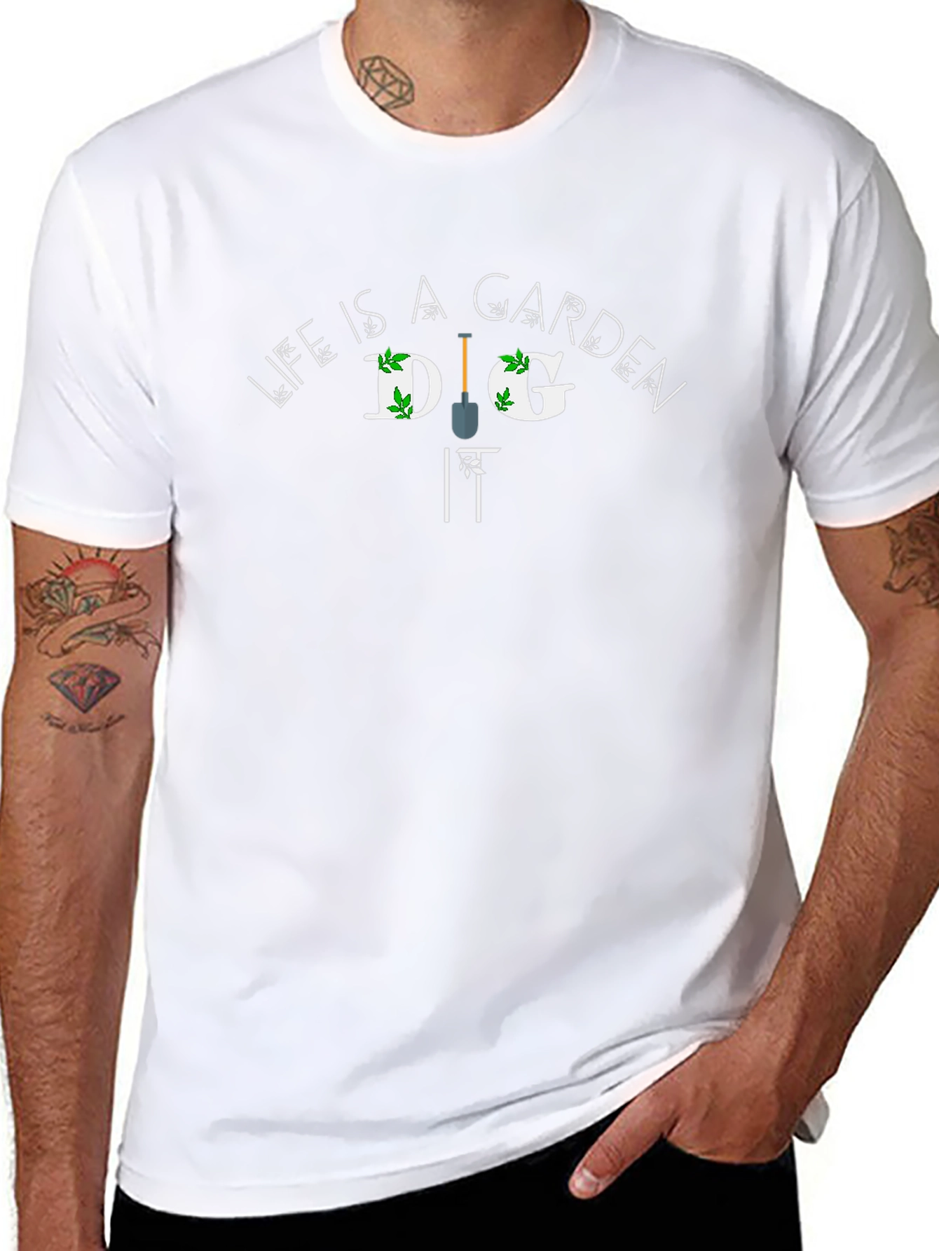 Life is a Garden Dig It Black Graphic Tee