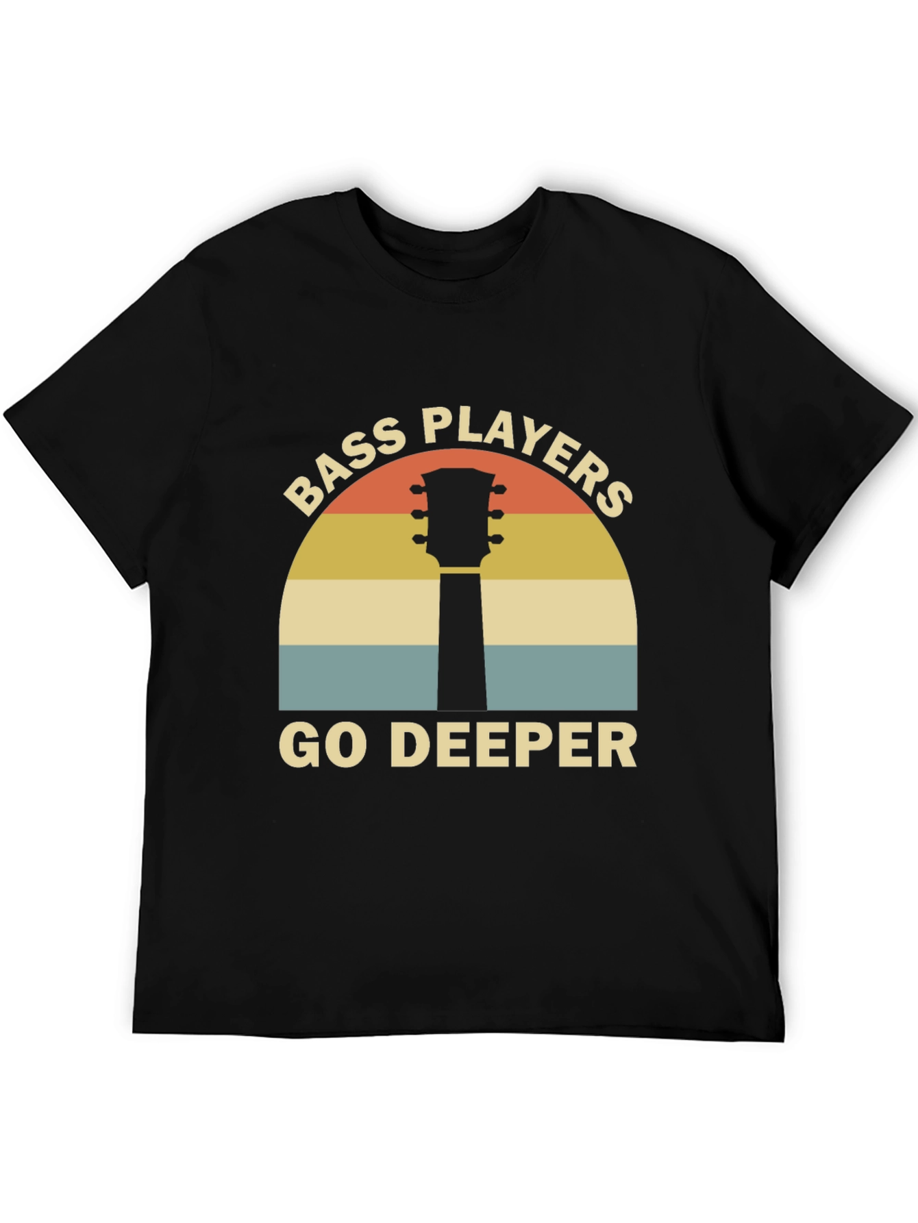 Bass Players Go Deeper Black T-Shirt