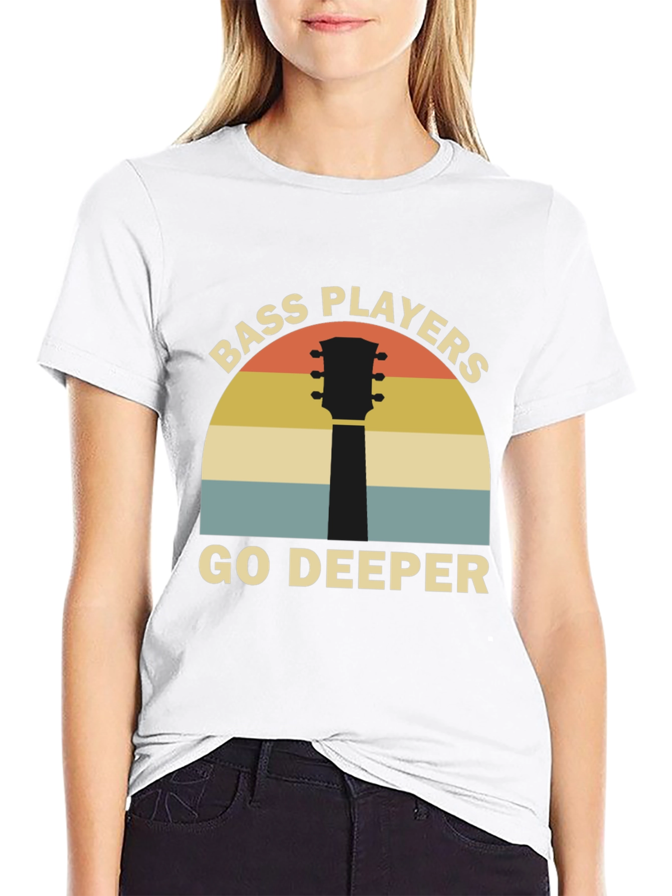 Bass Players Go Deeper Black T-Shirt