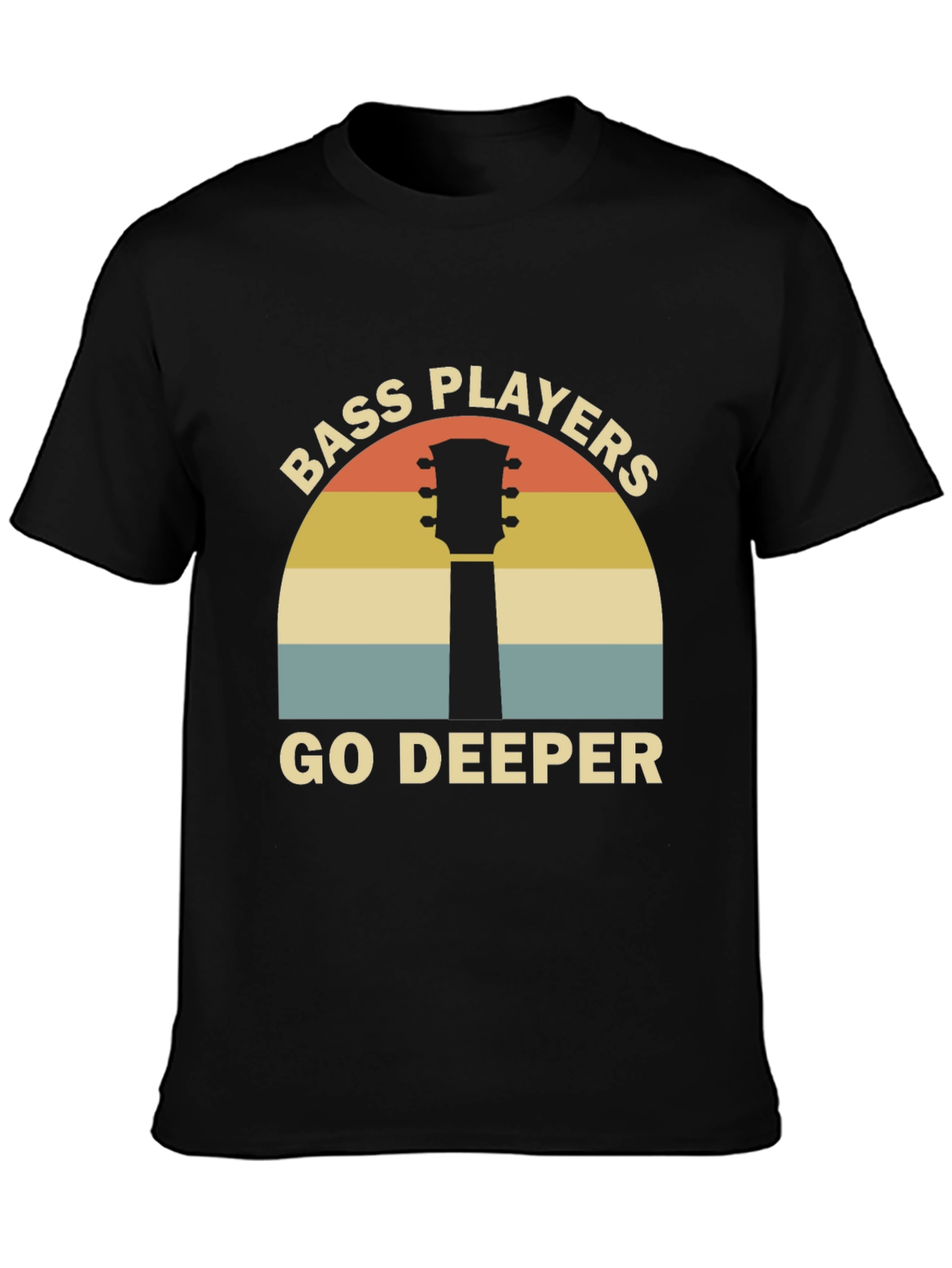 Bass Players Go Deeper Black T-Shirt