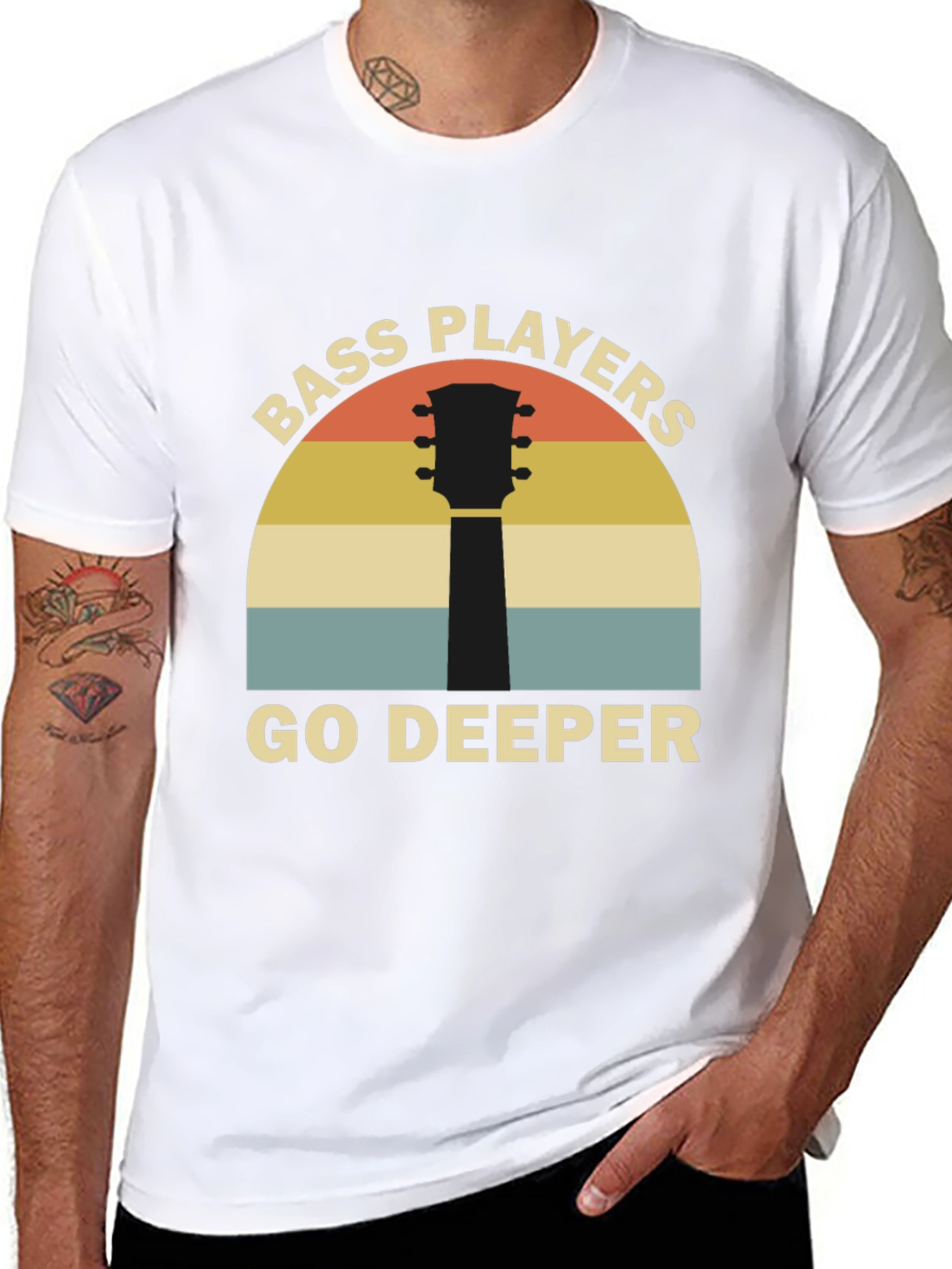 Bass Players Go Deeper Black T-Shirt