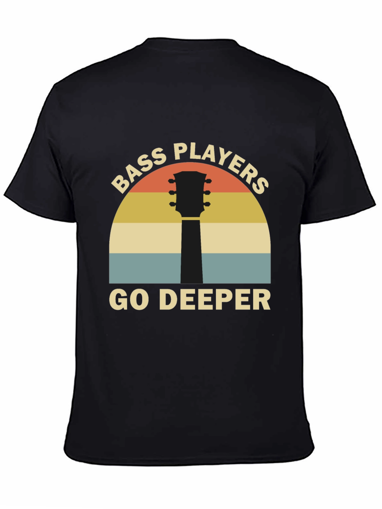 Bass Players Go Deeper Black T-Shirt