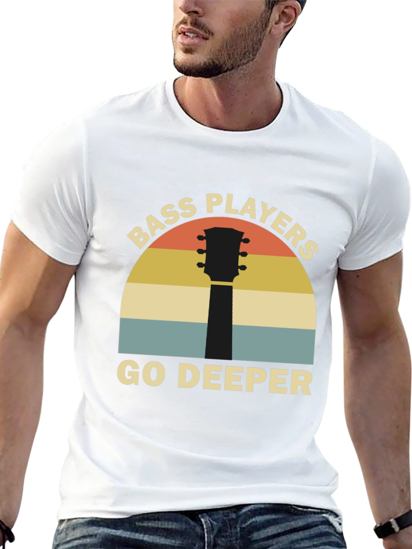 Bass Players Go Deeper Black T-Shirt