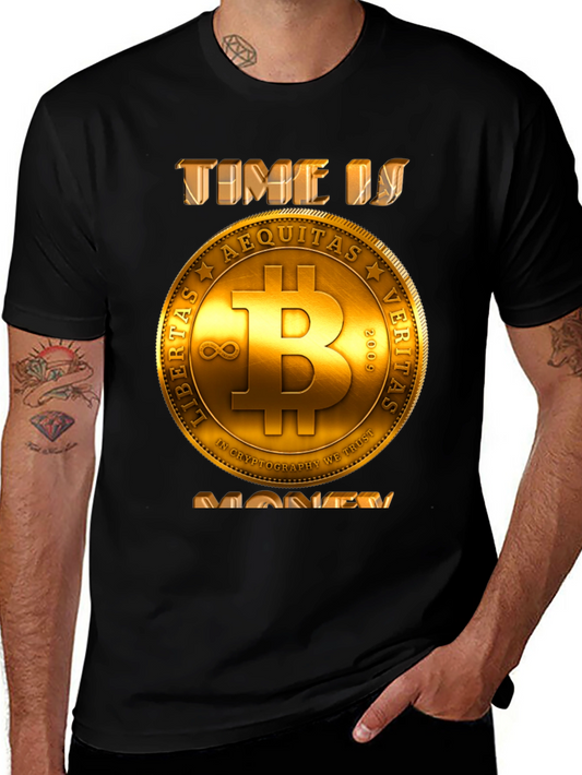 Bitcoin Time is Money T-Shirt - Crypto Currency Tee