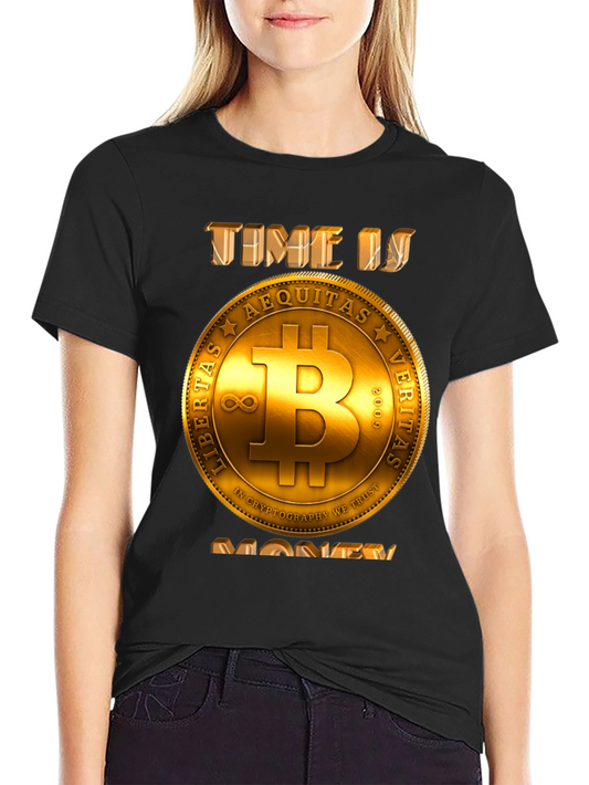 Bitcoin Time is Money T-Shirt - Crypto Currency Tee
