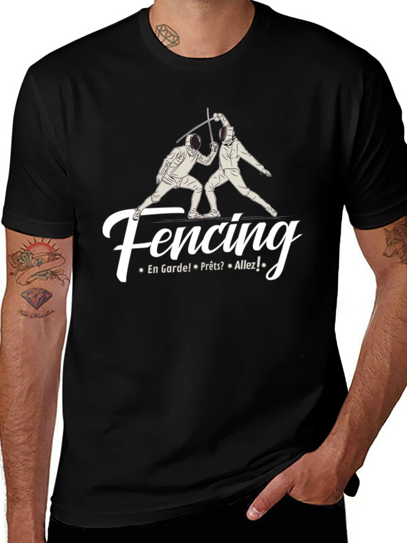 Fencing T-Shirt - En Garde! Design