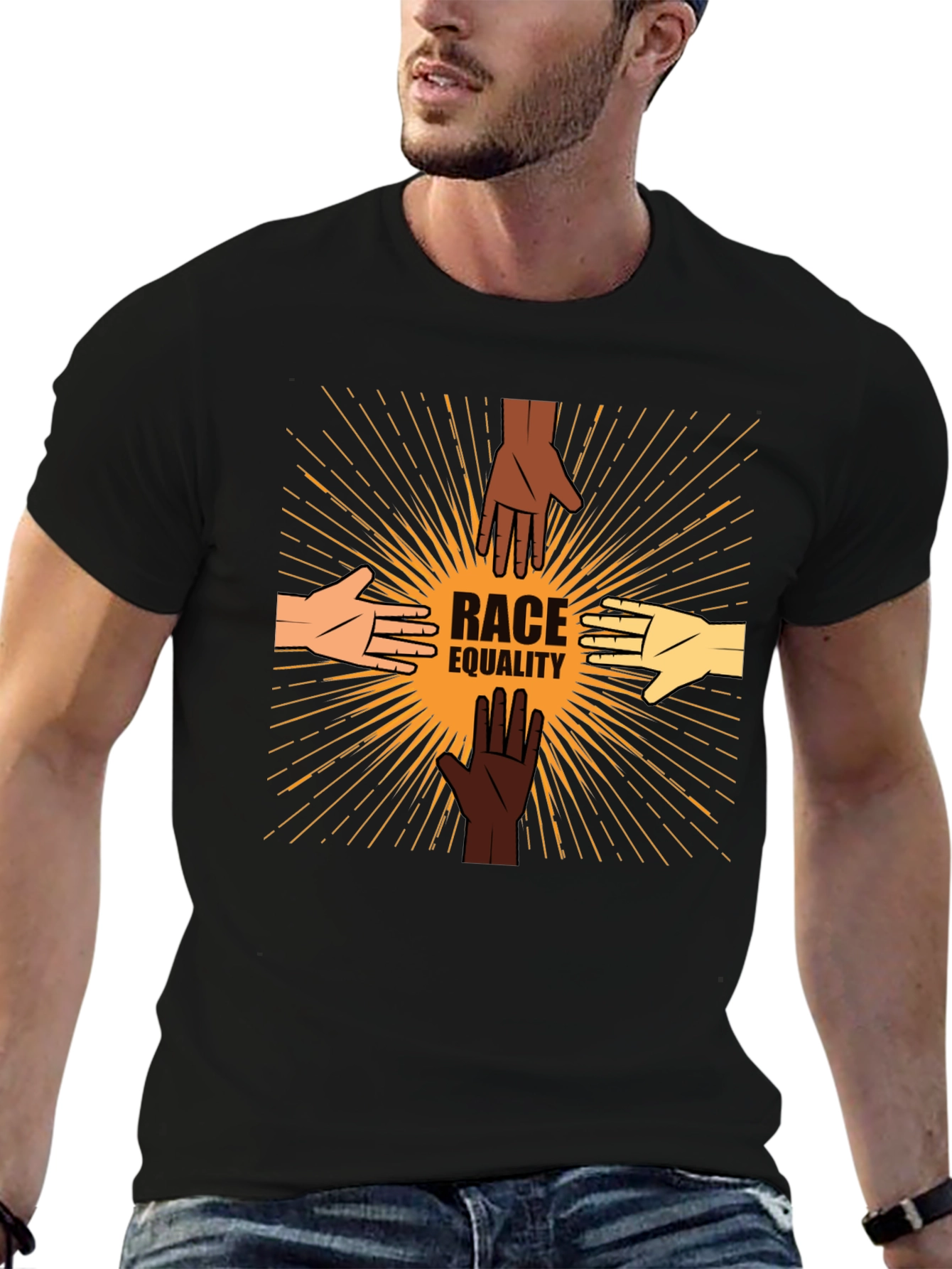 Race Equality T-Shirt: United Hands Design