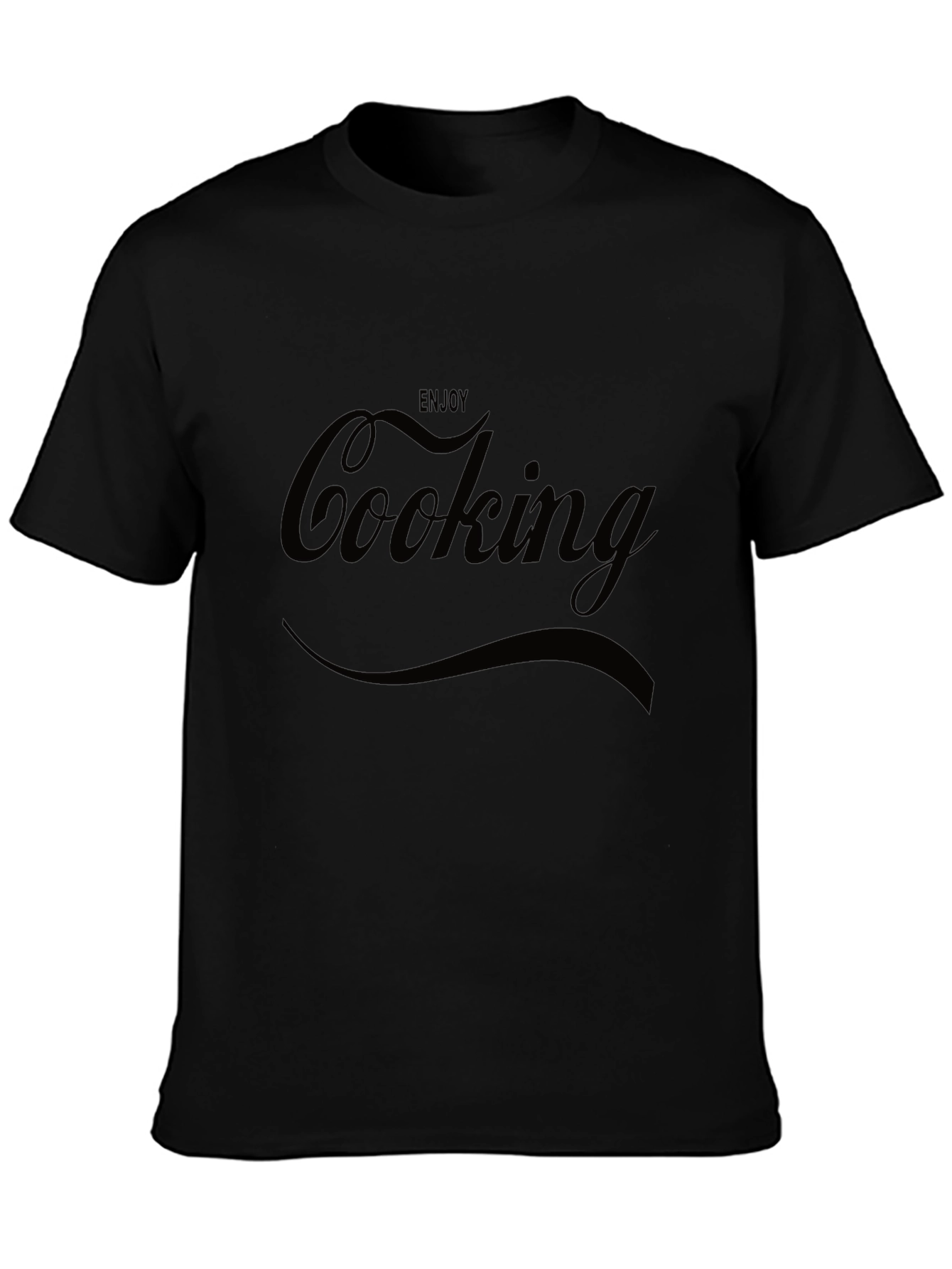 Enjoy Cooking T-Shirt - Black Comfortable Fit