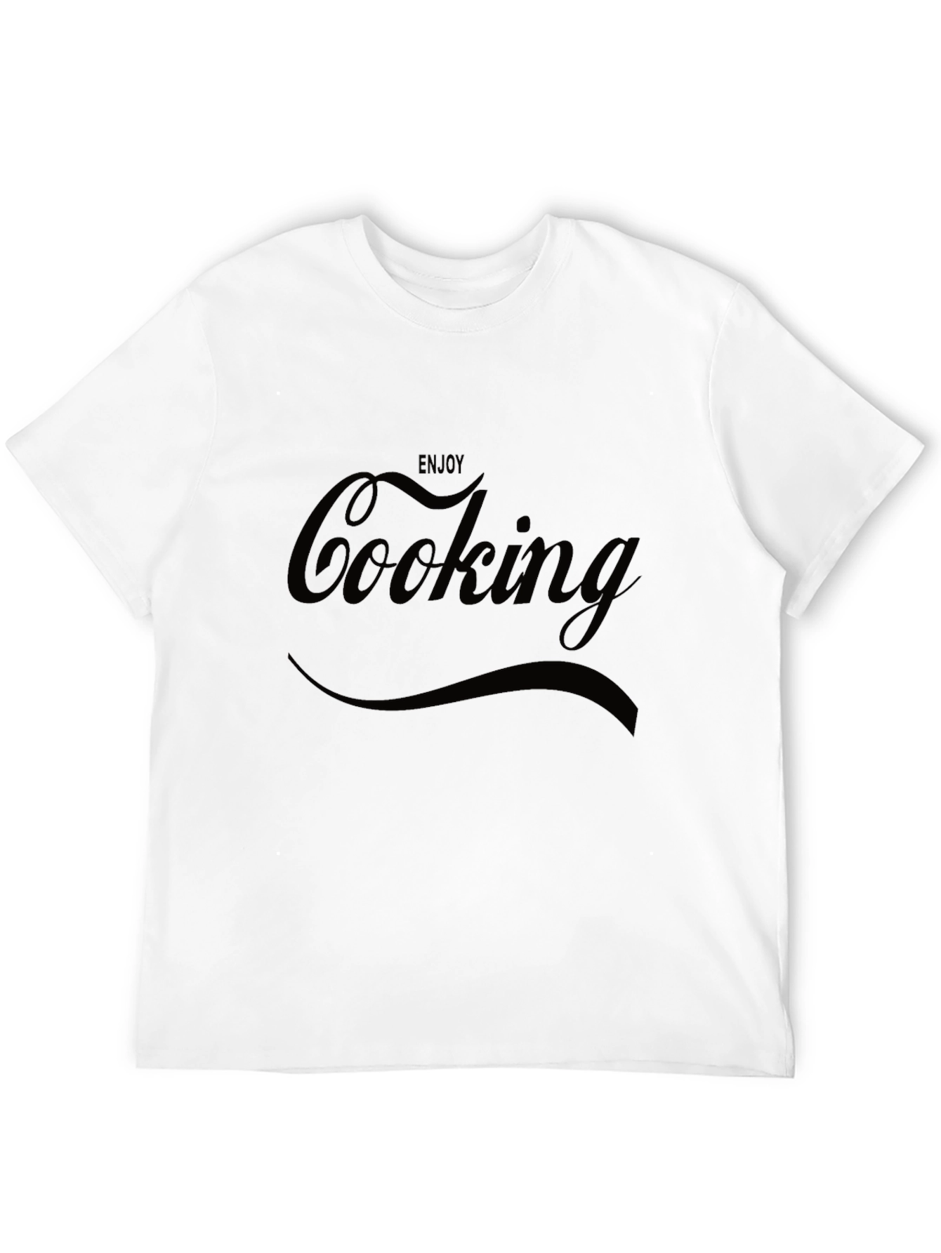 Enjoy Cooking T-Shirt - Black Comfortable Fit