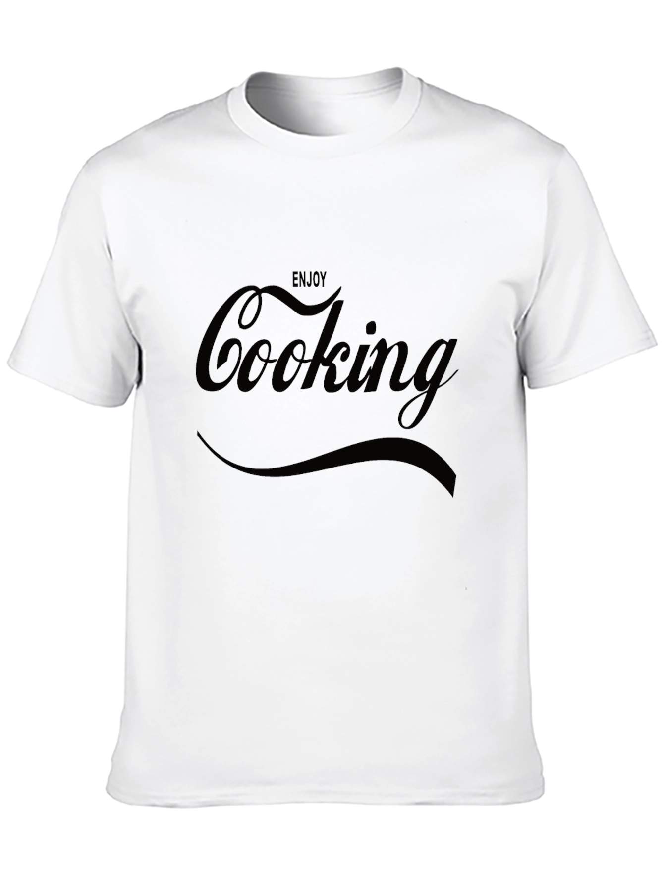 Enjoy Cooking T-Shirt - Black Comfortable Fit