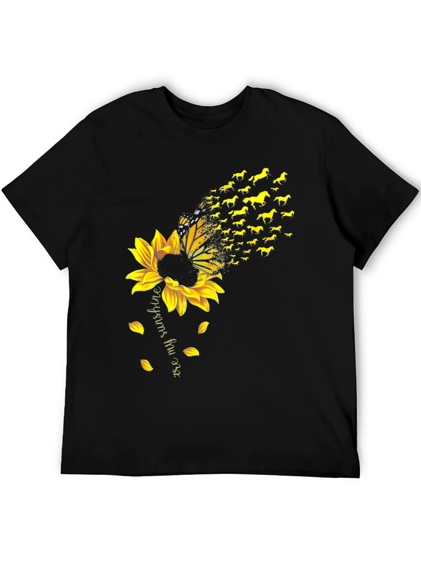 Sunflower Butterfly Horse Graphic Tee