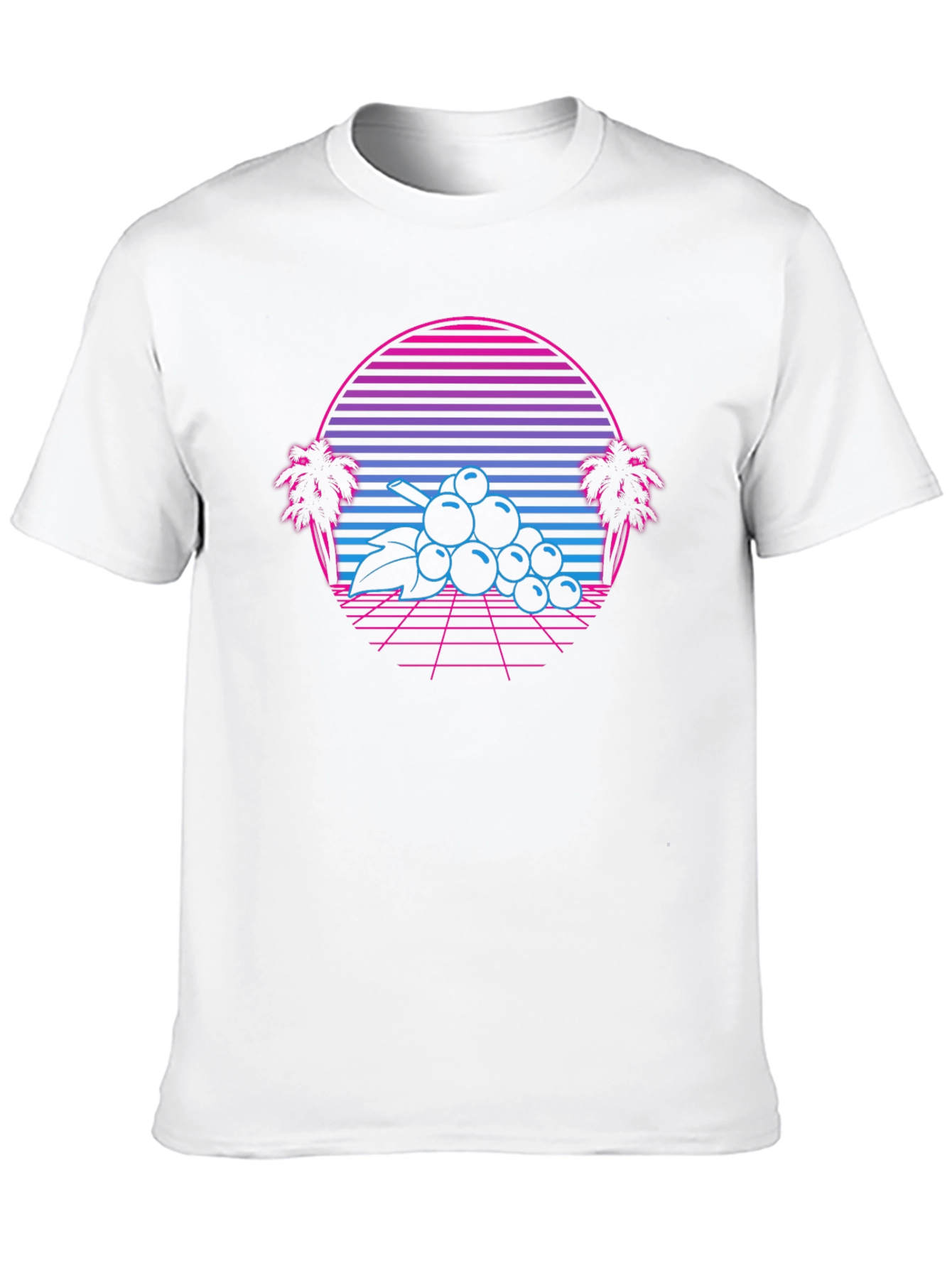 Retro Wave Grapes T-Shirt - 80s Style Graphic Tee