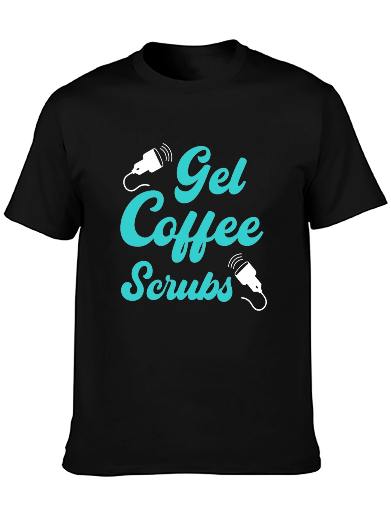 Gel Coffee Scrubs Black Graphic T-Shirt
