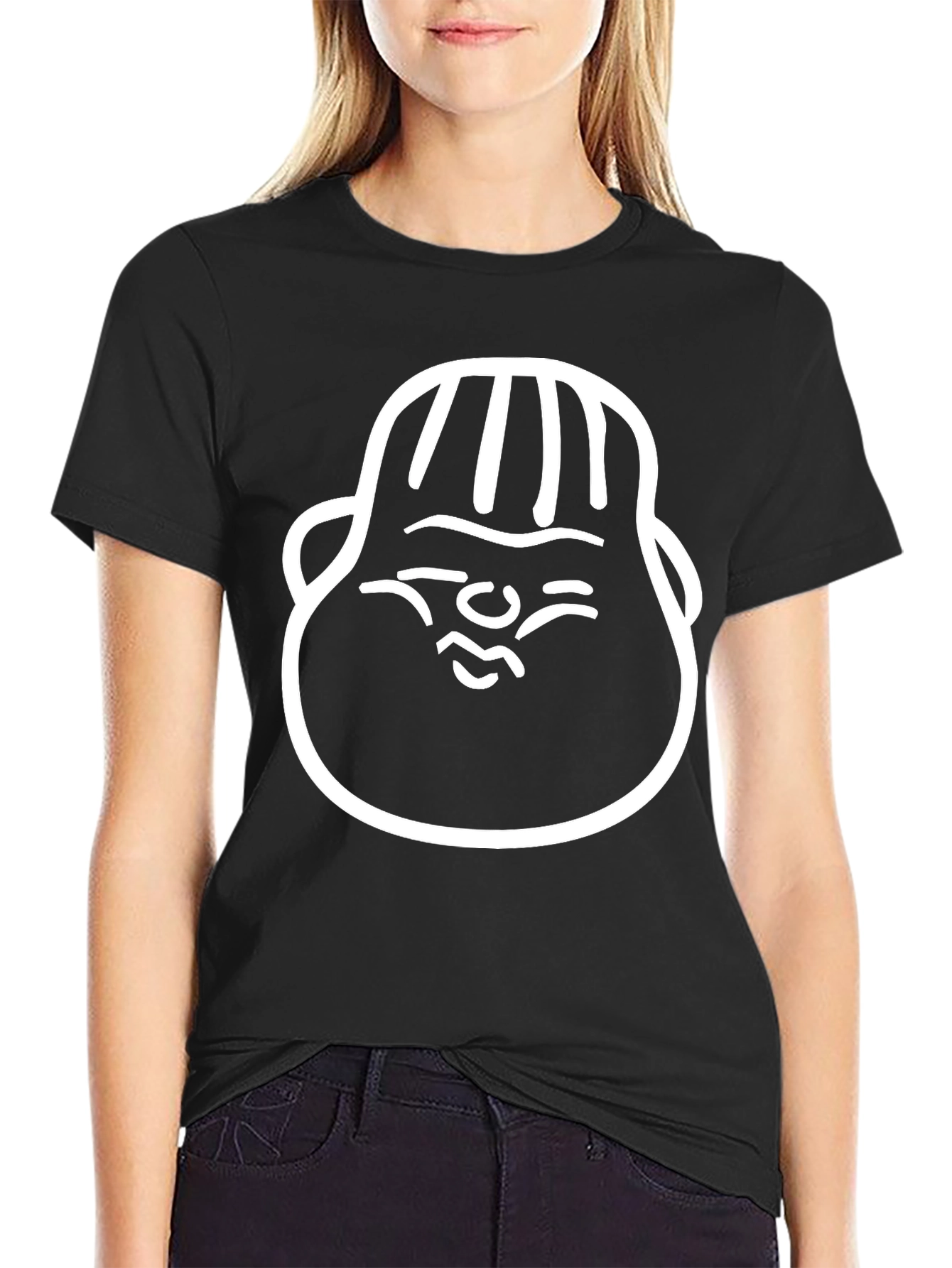 Dumpling Face Graphic Tee - Unisex Black T-Shirt