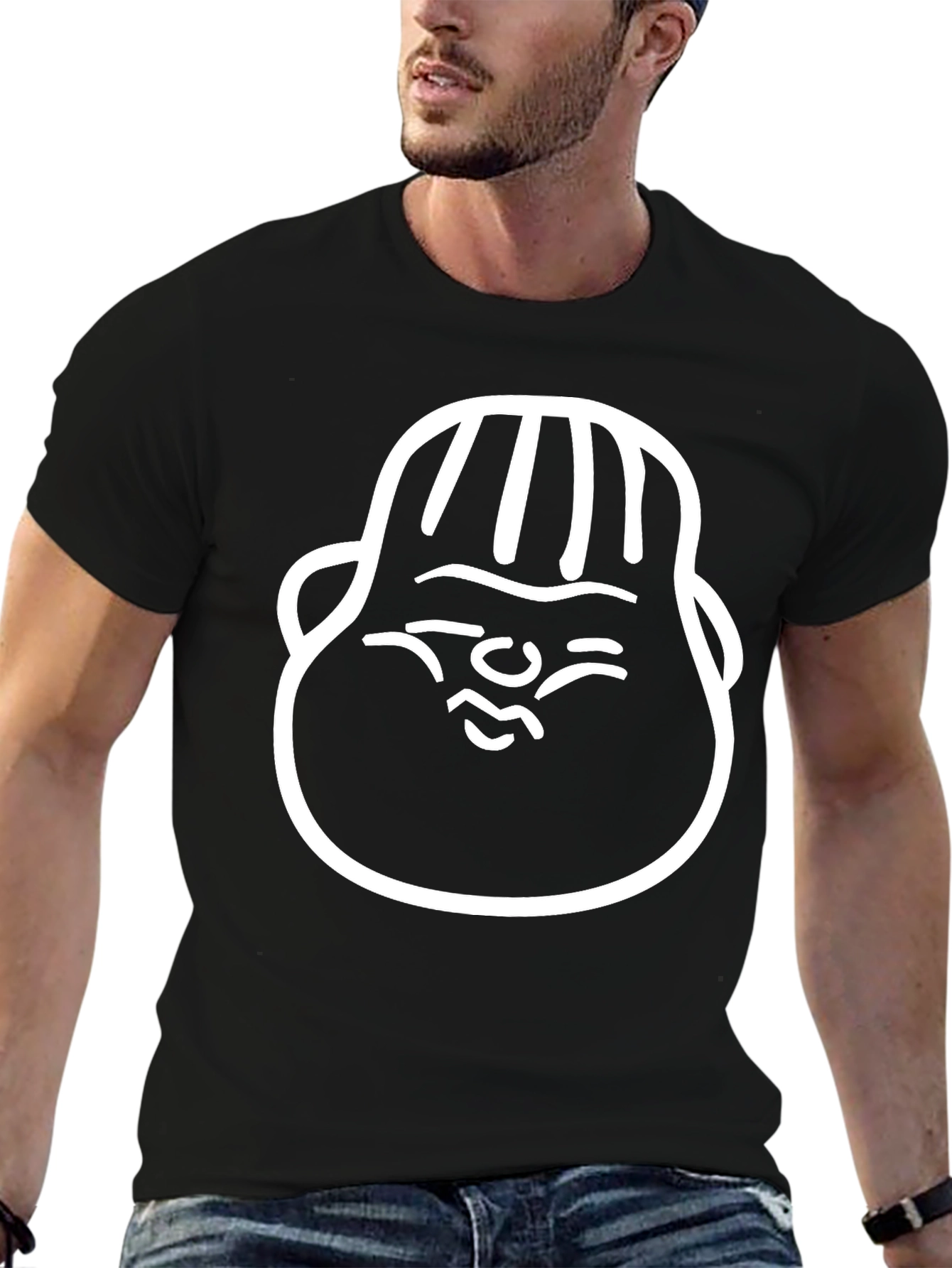 Dumpling Face Graphic Tee - Unisex Black T-Shirt