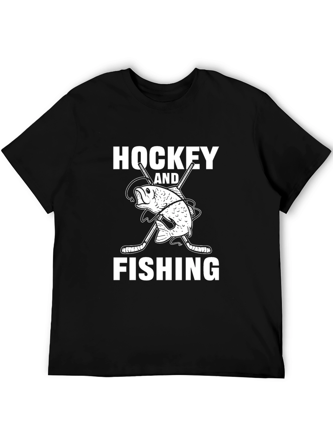 Hockey and Fishing Graphic Tee