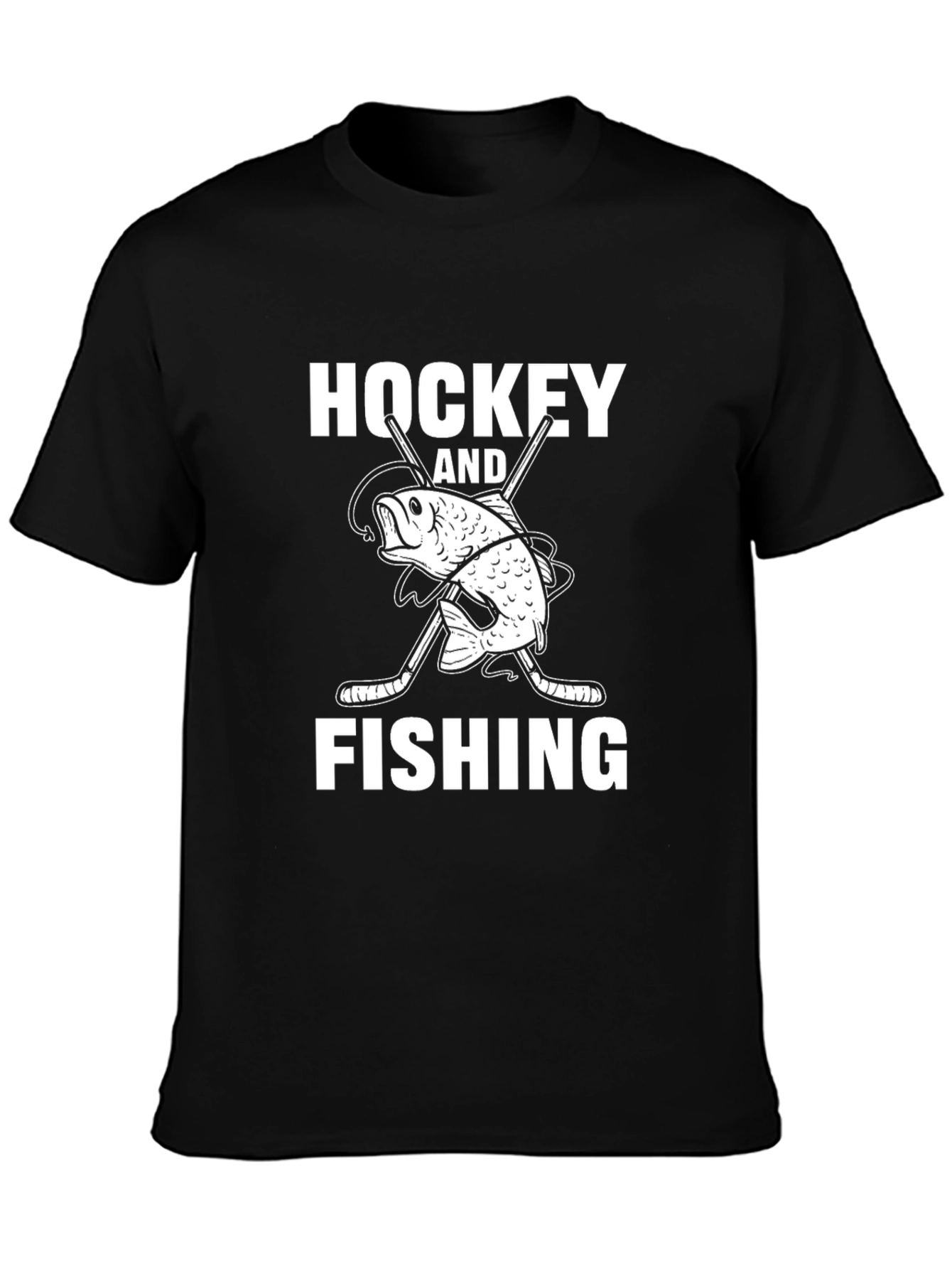 Hockey and Fishing Graphic Tee