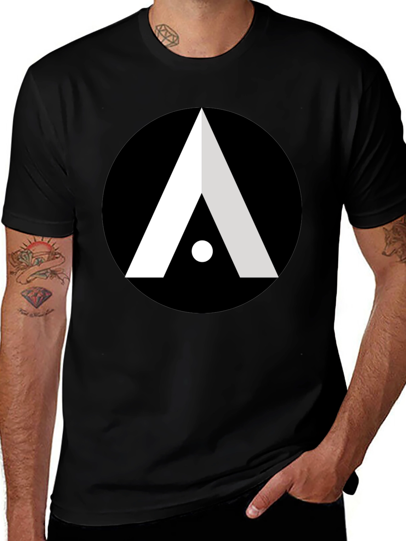 Abstract Graphic Tee - Modern Black T-Shirt